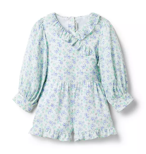 Floral Ruffle Chiffon Romper image number 0