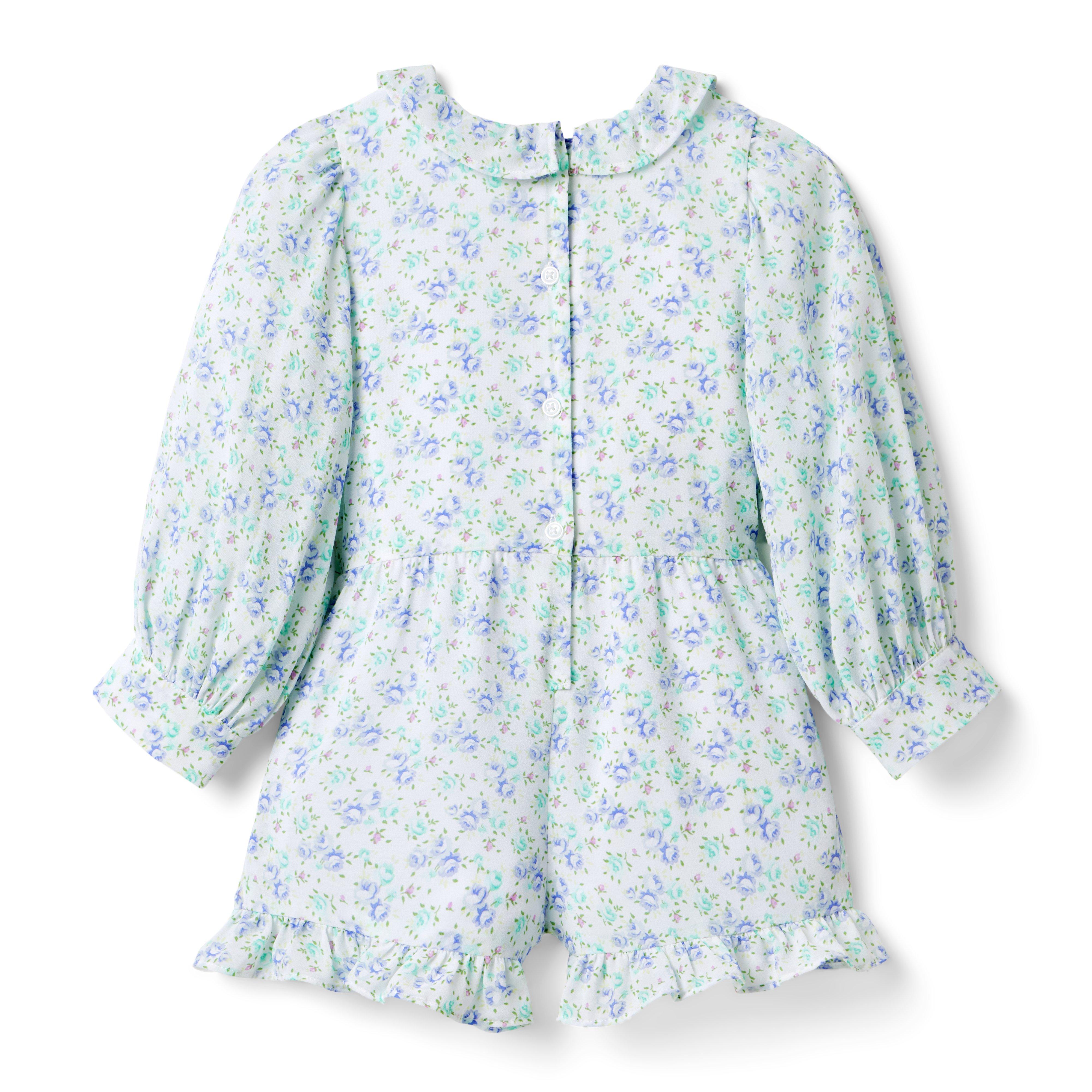 Floral Ruffle Chiffon Romper image number 1