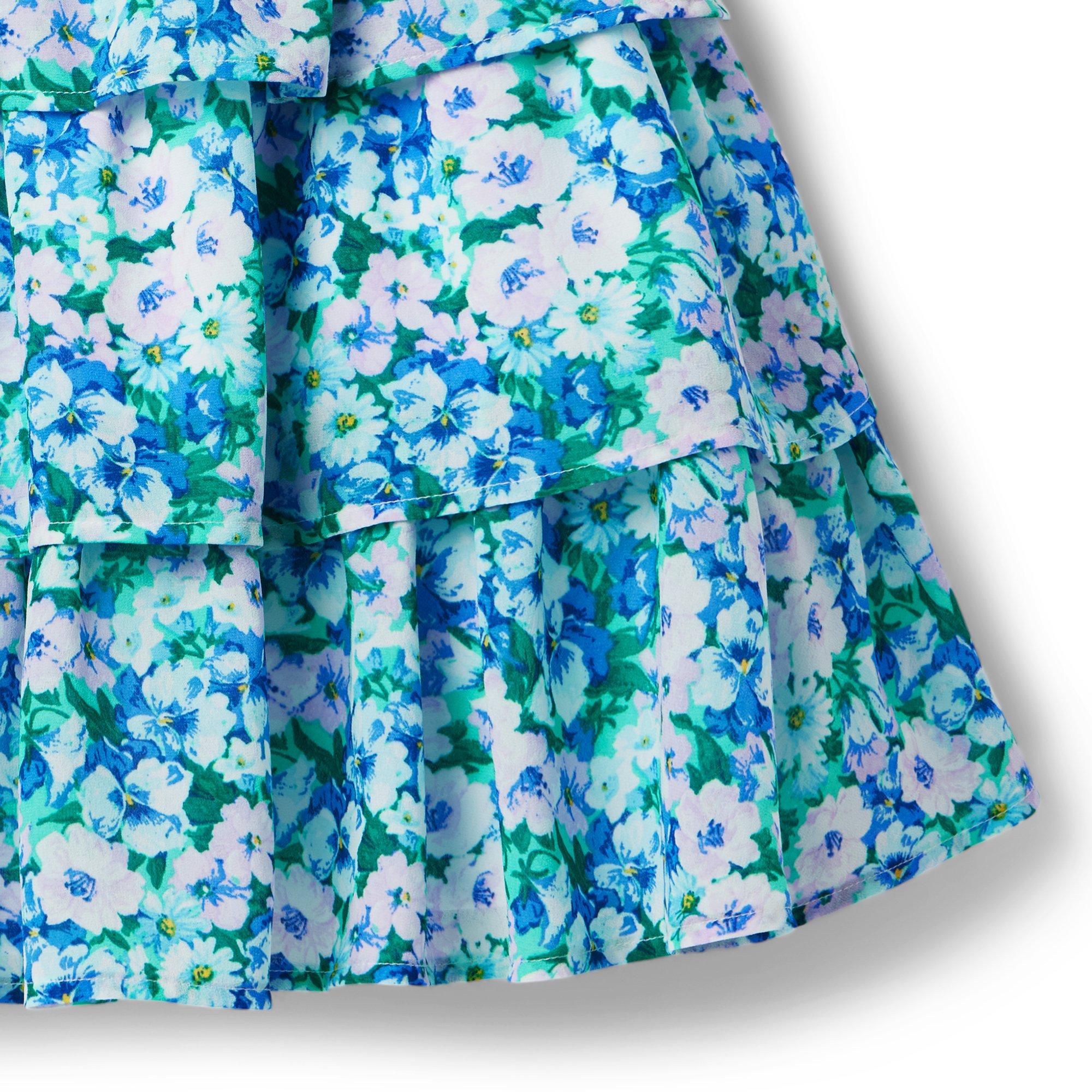 Floral Bow Strap Tiered Dress image number 2