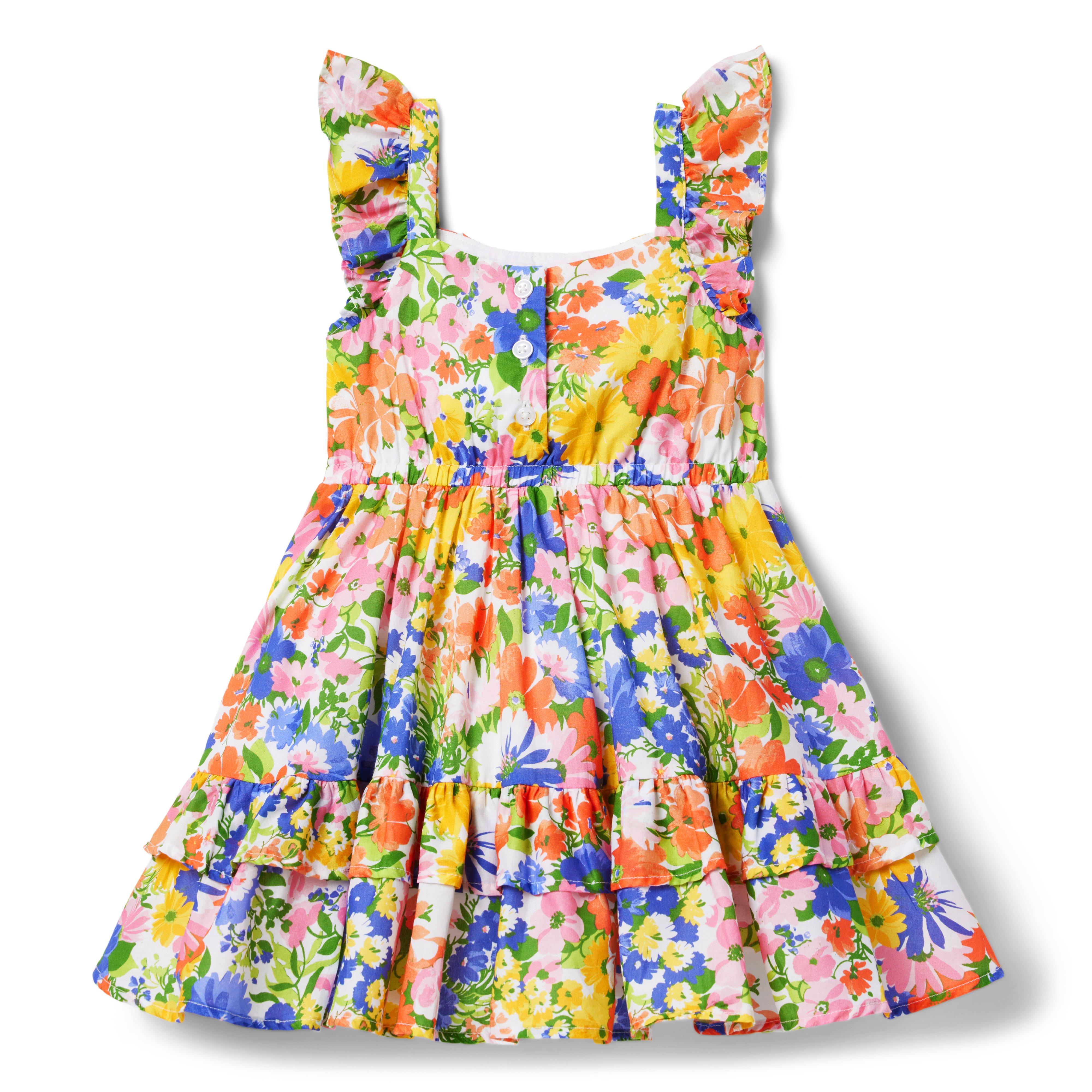 Girl Golden Floral Floral Ruffle Dress by Janie and Jack