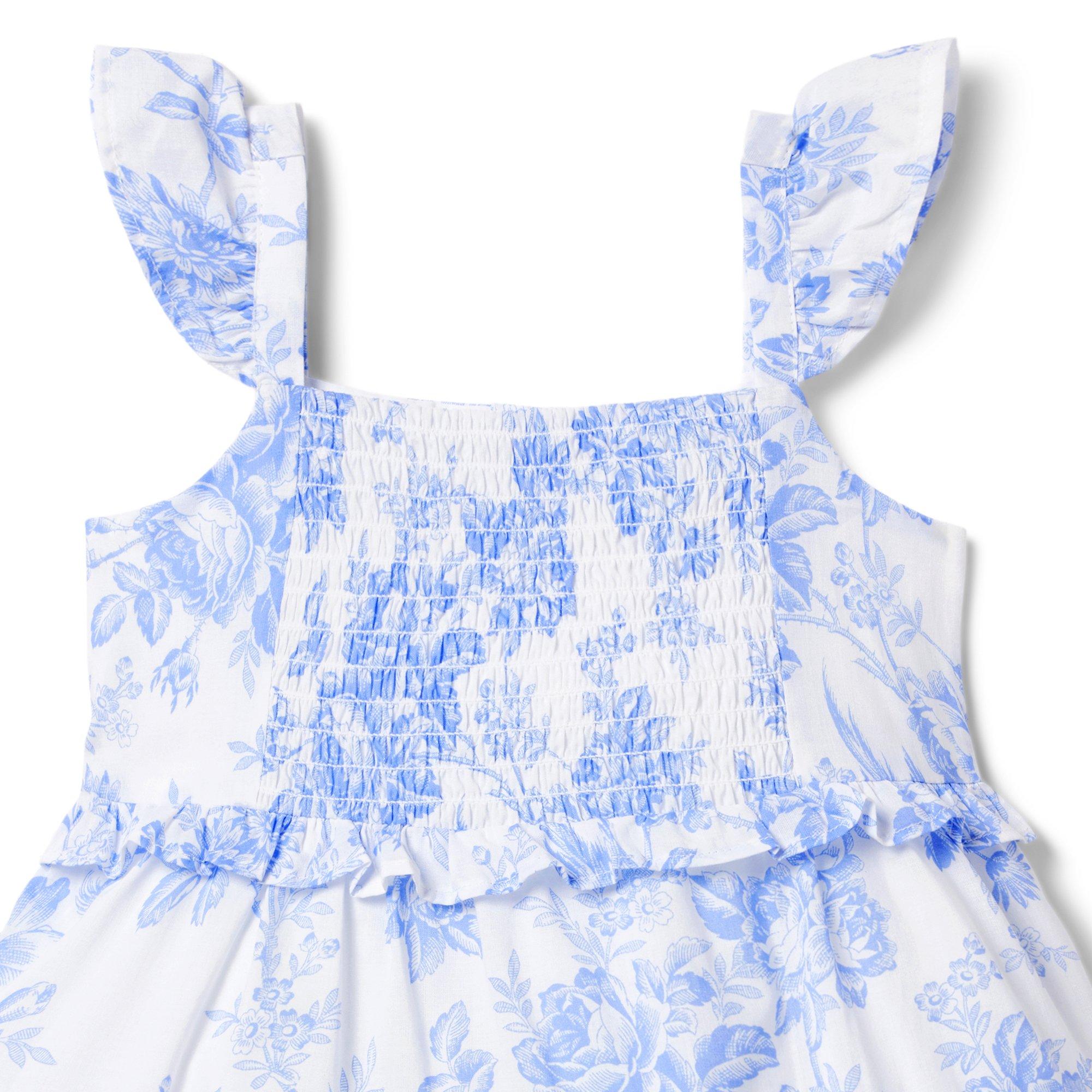 Floral Toile Smocked Tiered Dress image number 2