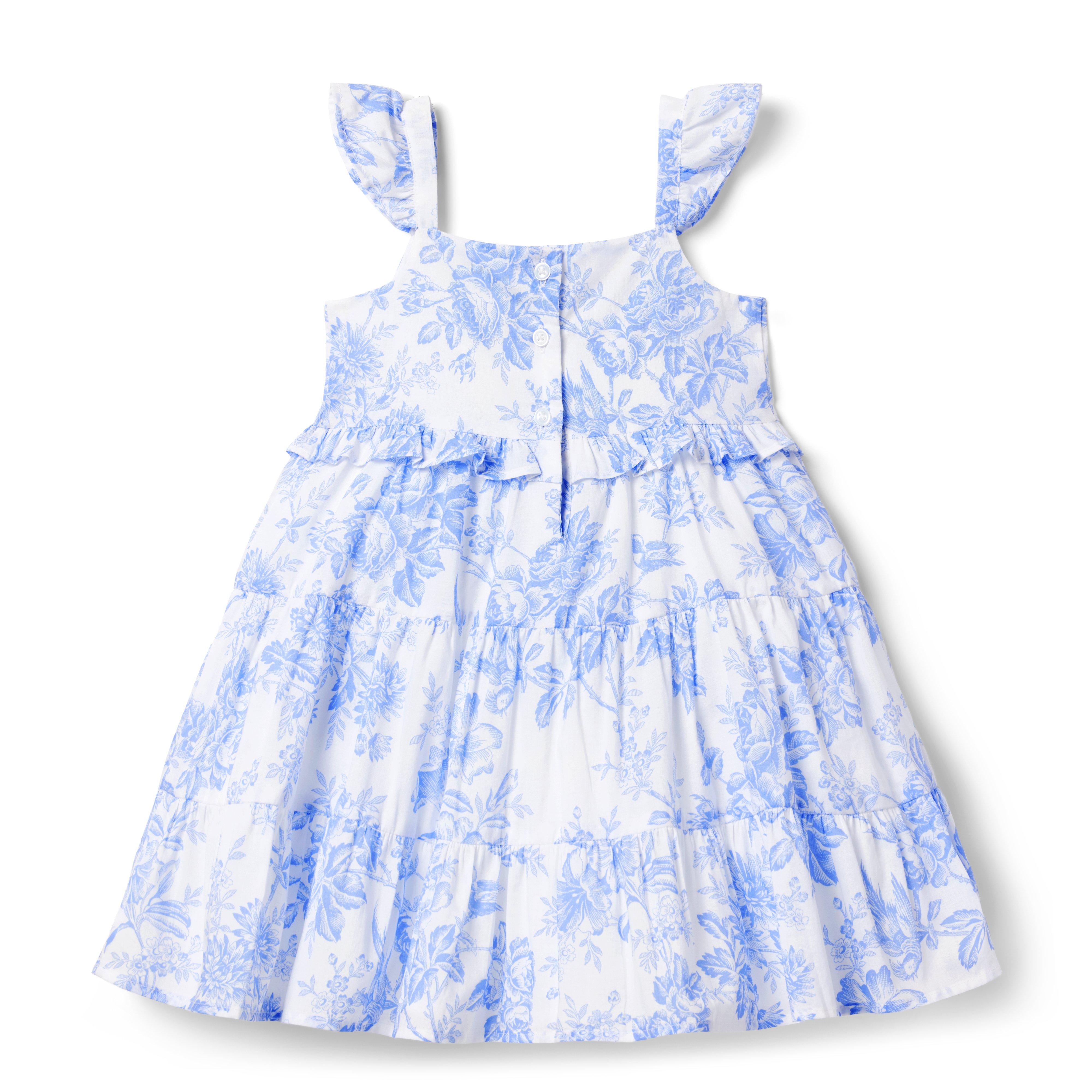 Floral Toile Smocked Tiered Dress image number 1