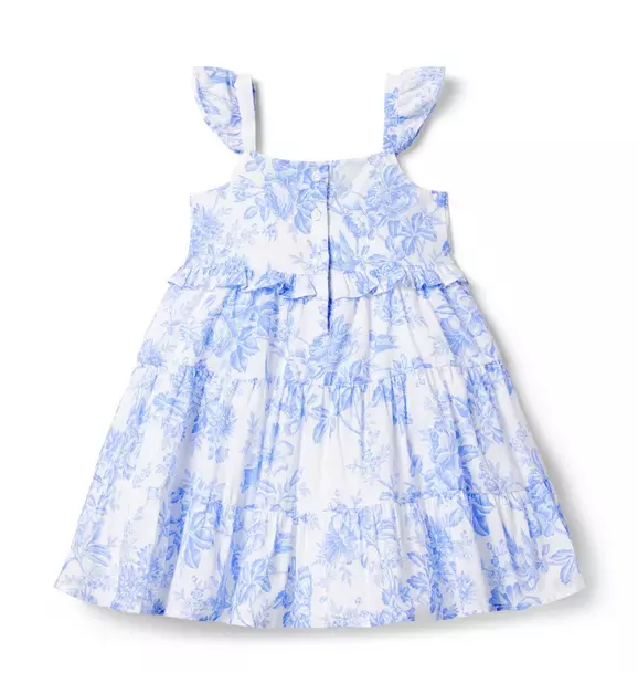 Floral Toile Smocked Tiered Dress image number 1