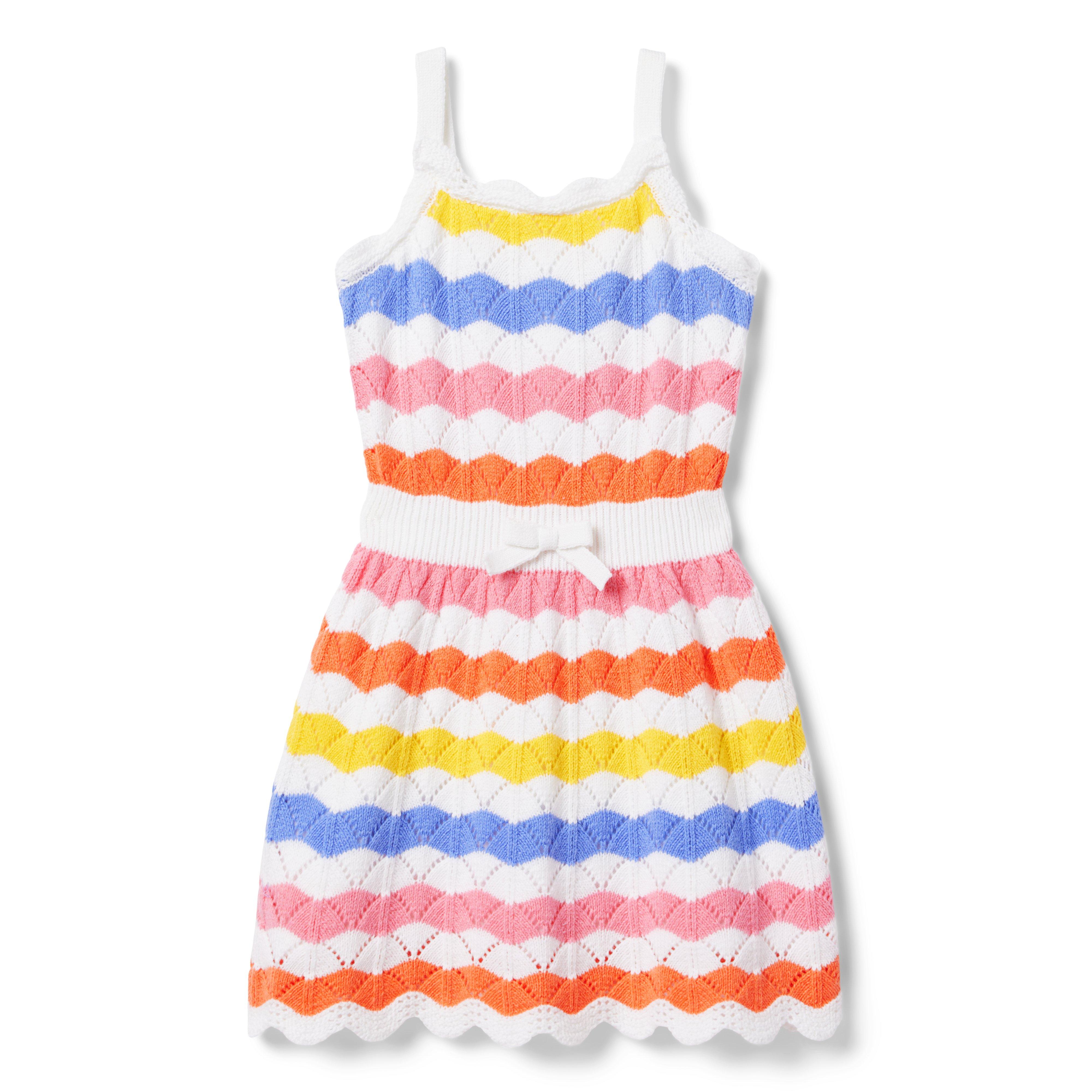 Striped Crochet Dress image number 0