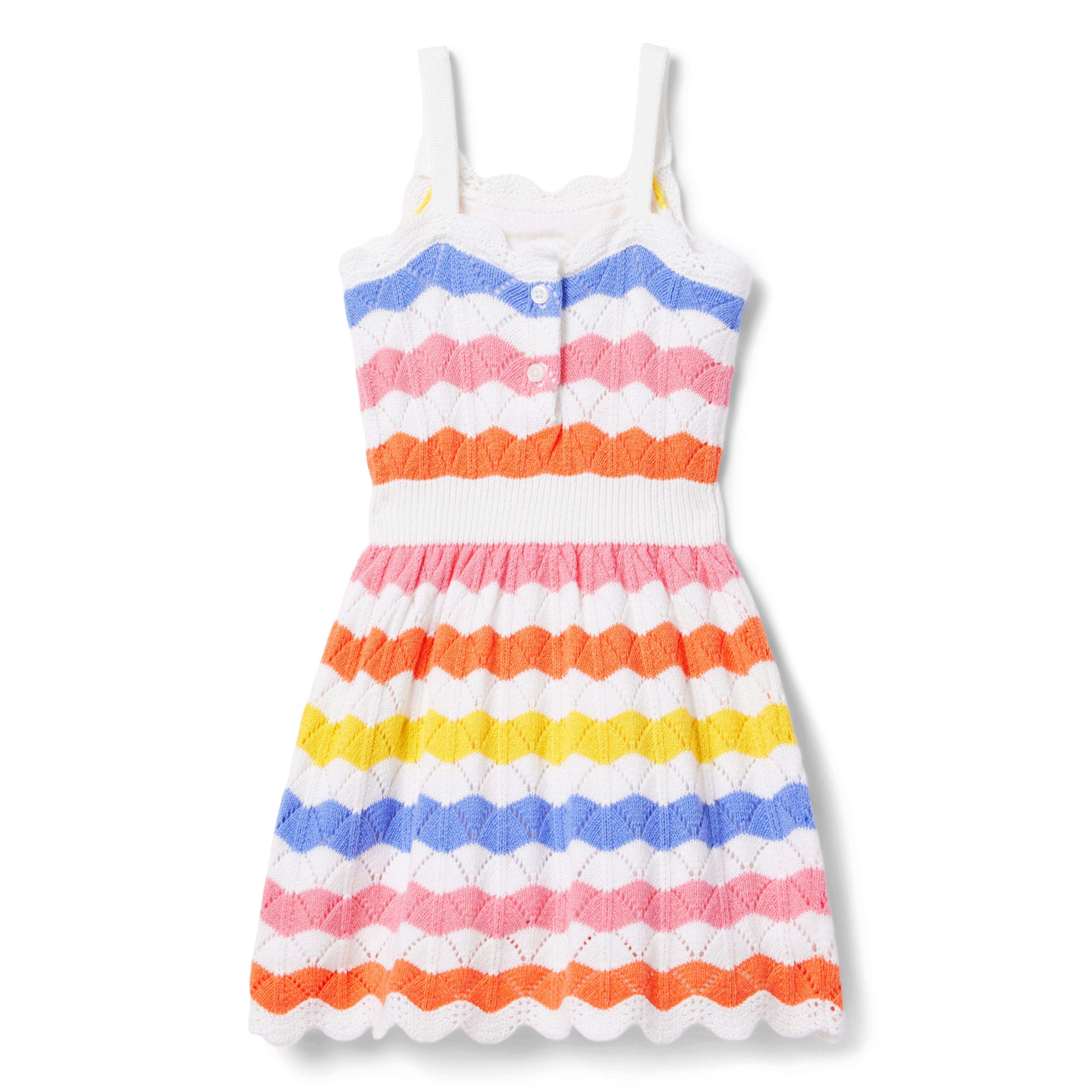 Striped Crochet Dress image number 1