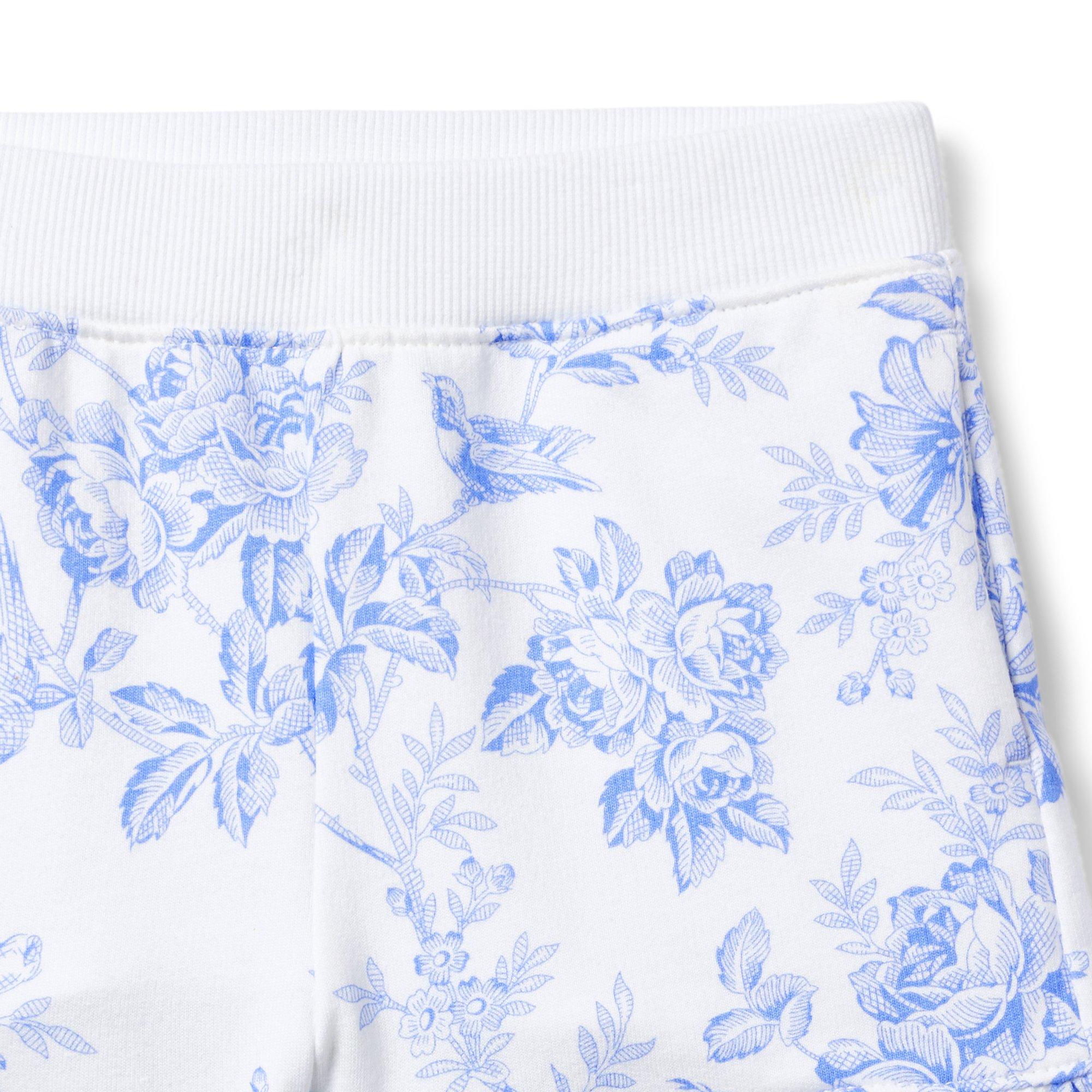 Floral Toile Ruffle Hem Short image number 2