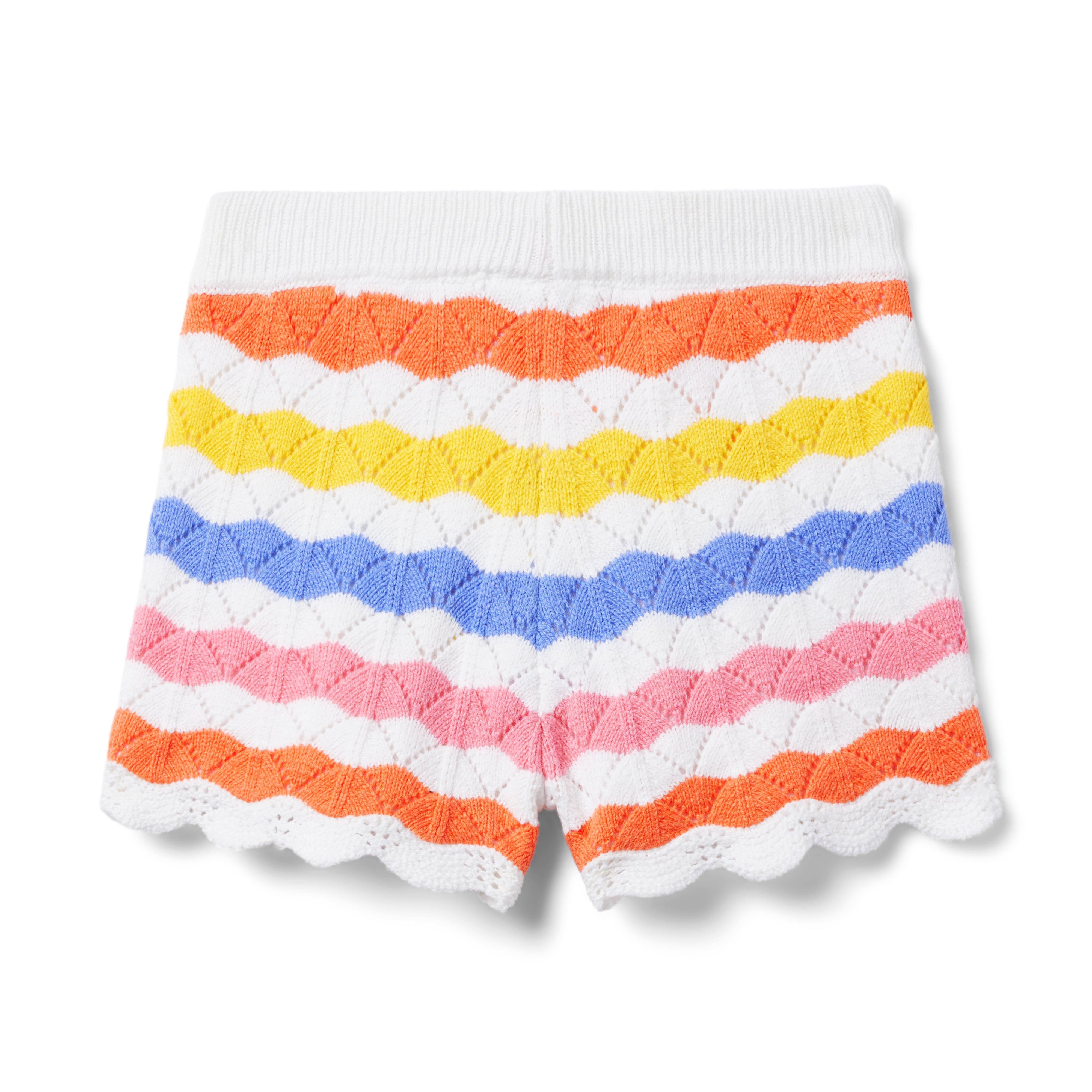 Striped Crochet Short image number 1