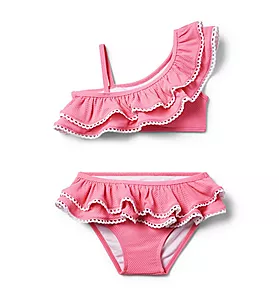 Recycled Ruffle 2-Piece Swimsuit
