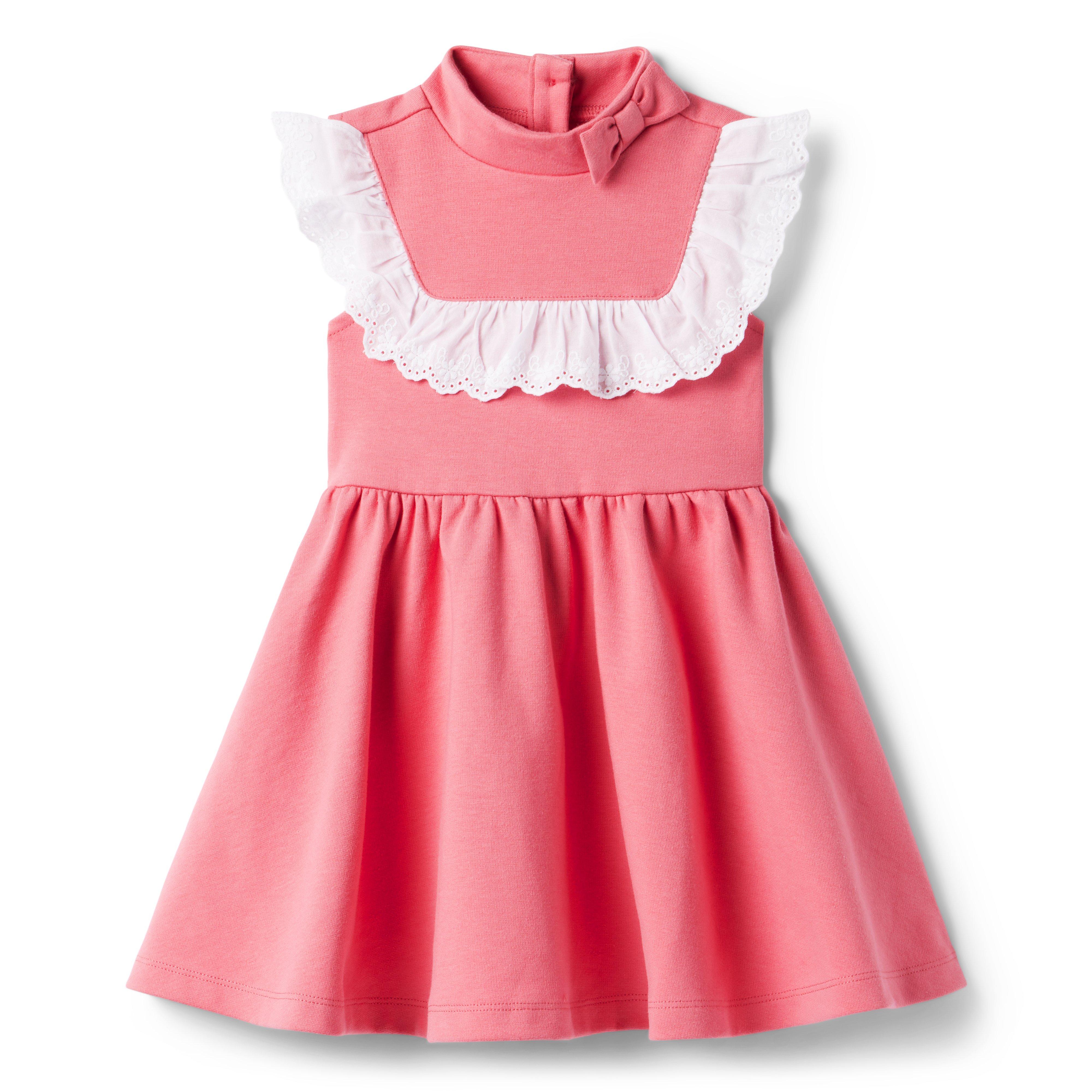 Raspberry Ponte Dress with Pleats