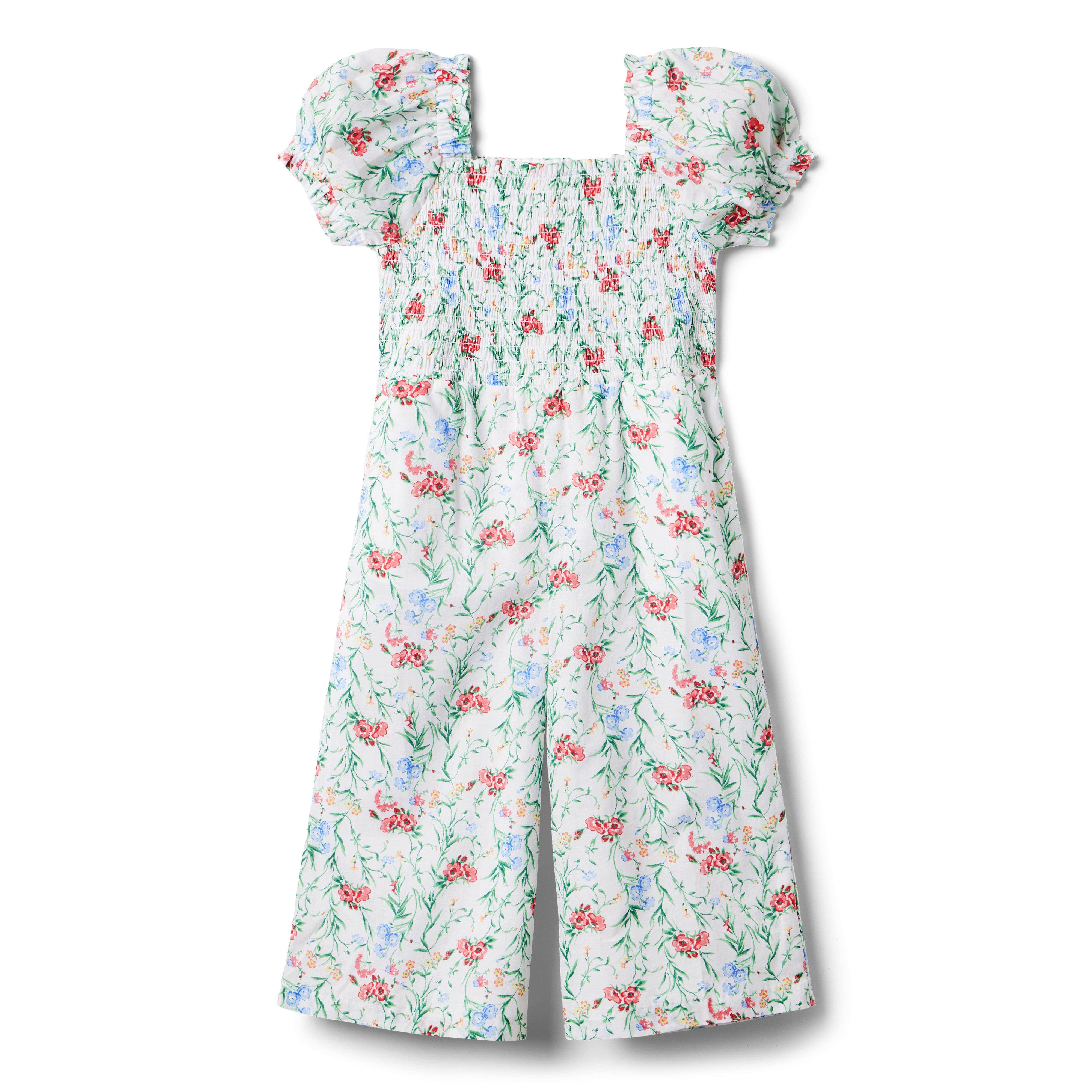 Floral Smocked Jumpsuit