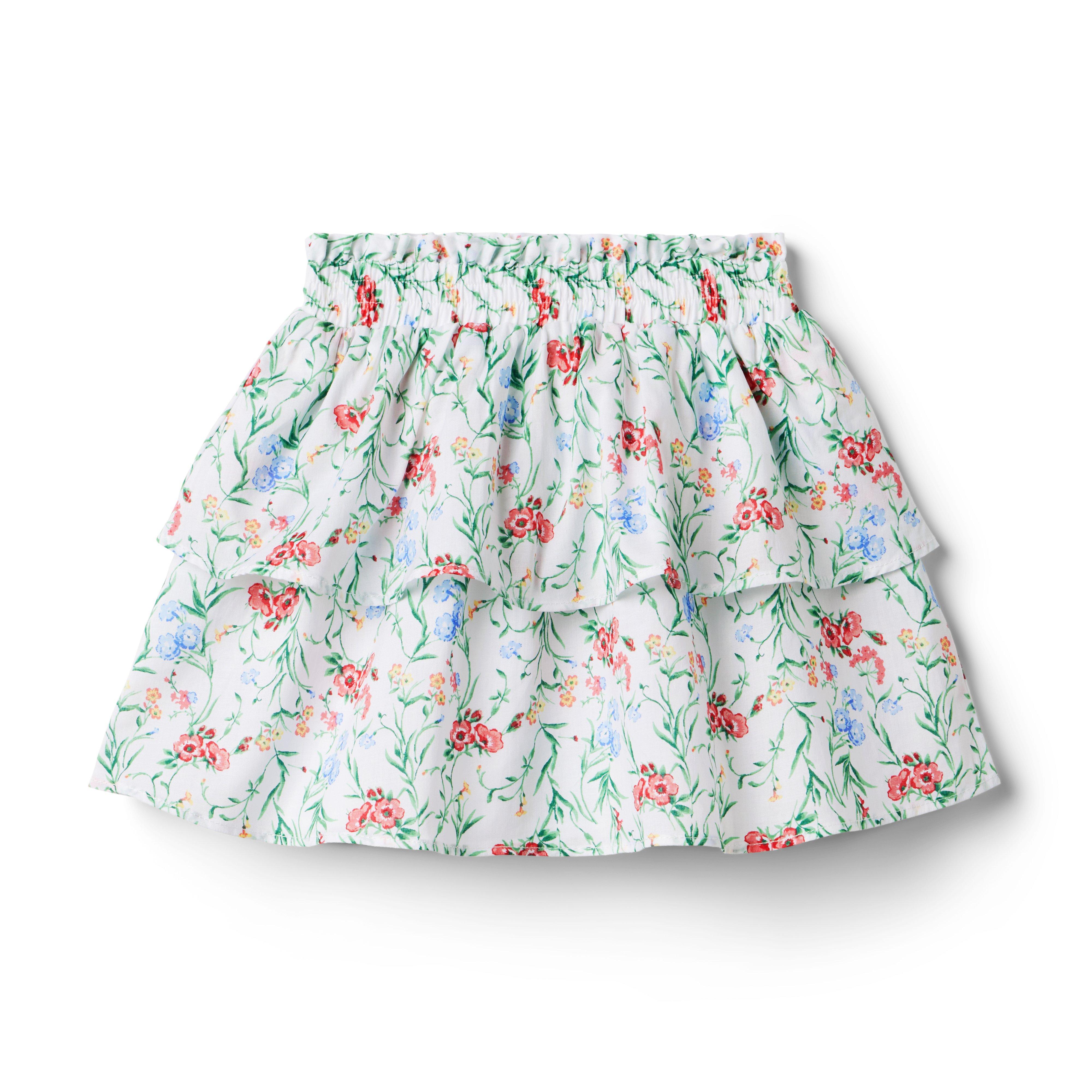 Floral Tiered Skirt image number 0