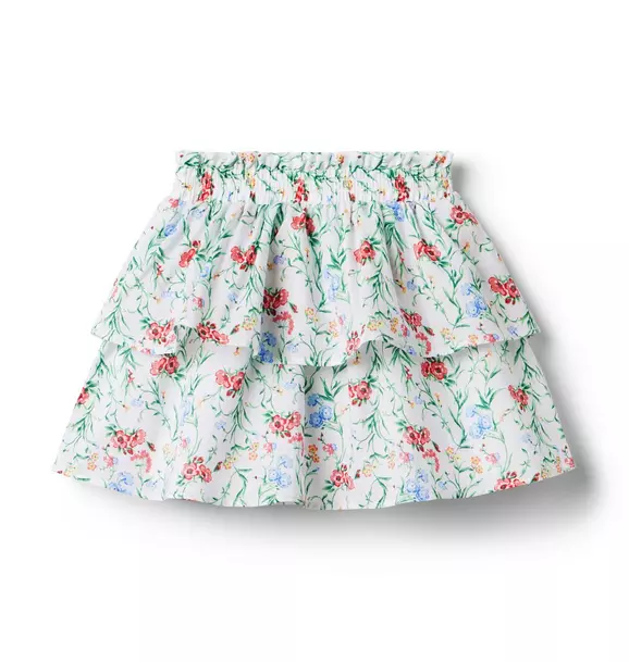 Floral Tiered Skirt image number 1