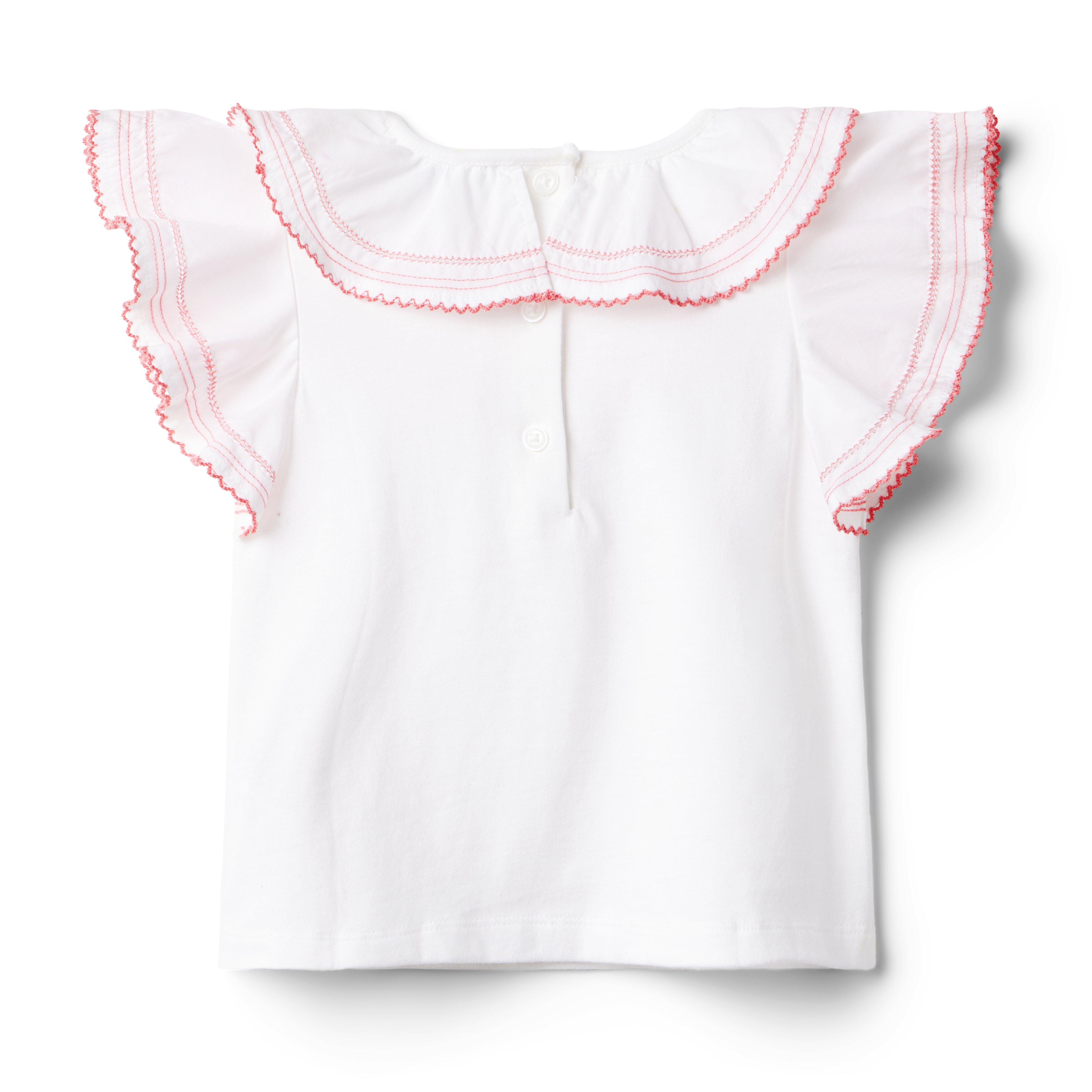 Girl White Flutter Sleeve Jersey Top by Janie and Jack