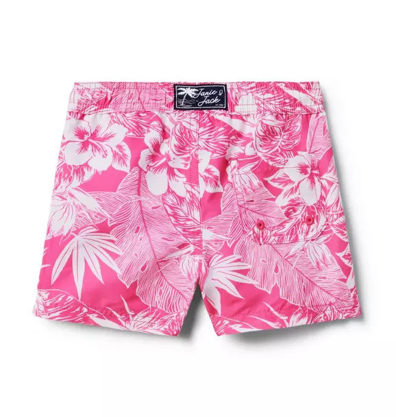 Recycled Tropical Floral Swim Trunk image number 1