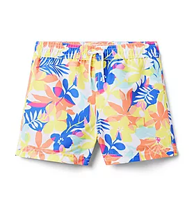 Recycled Palm Floral Swim Trunk