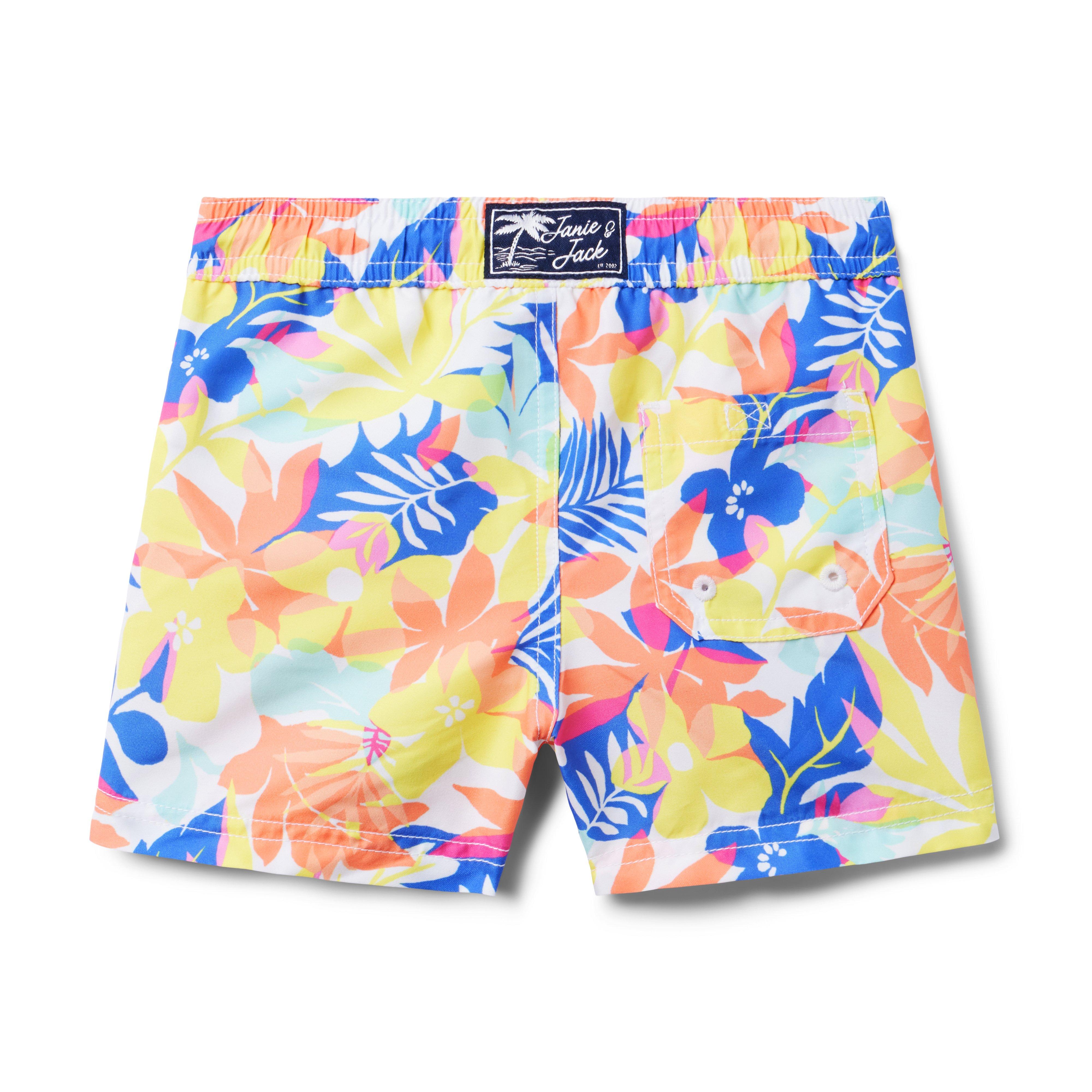 Recycled Palm Floral Swim Trunk image number 1