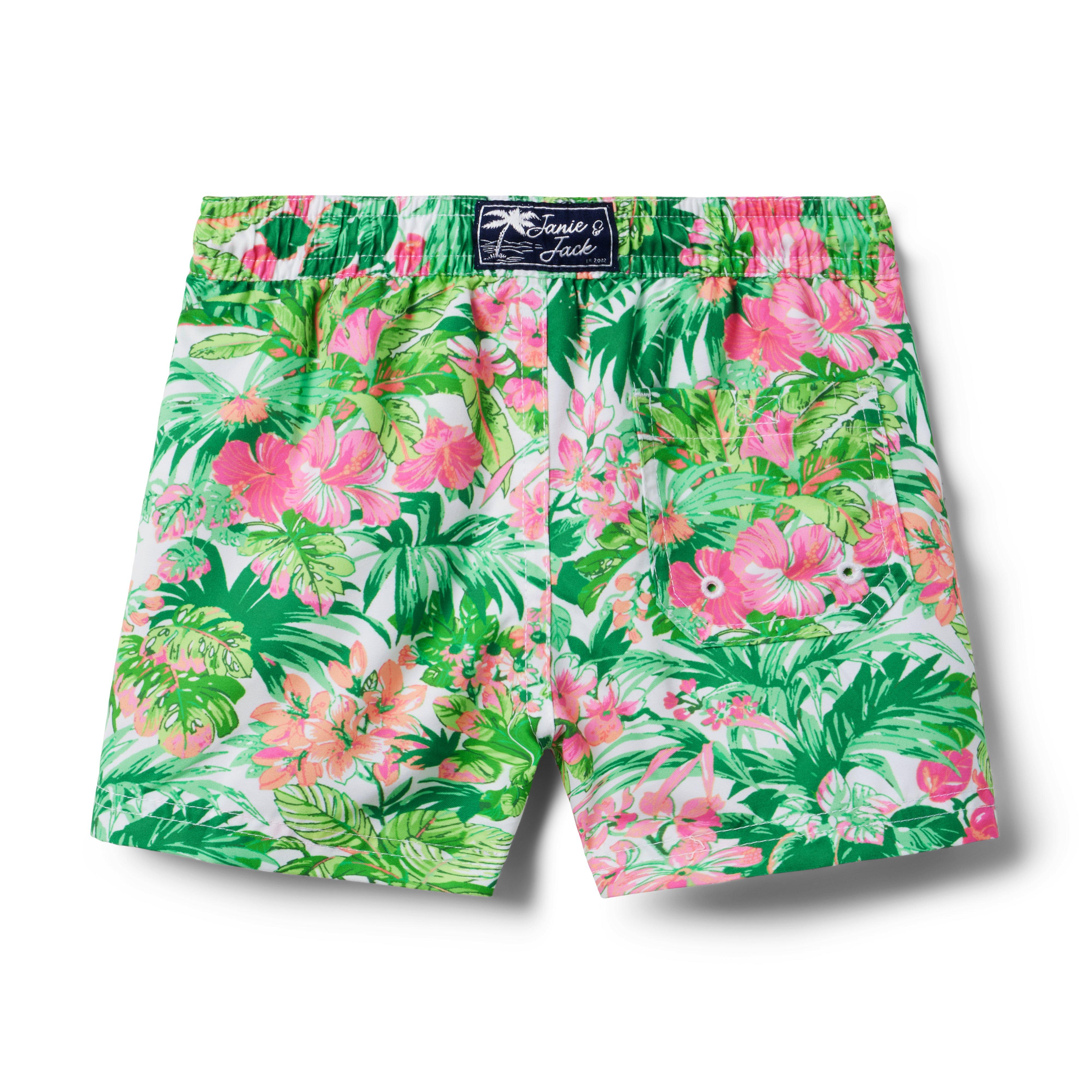 Recycled Tropical Floral Swim Trunk image number 1