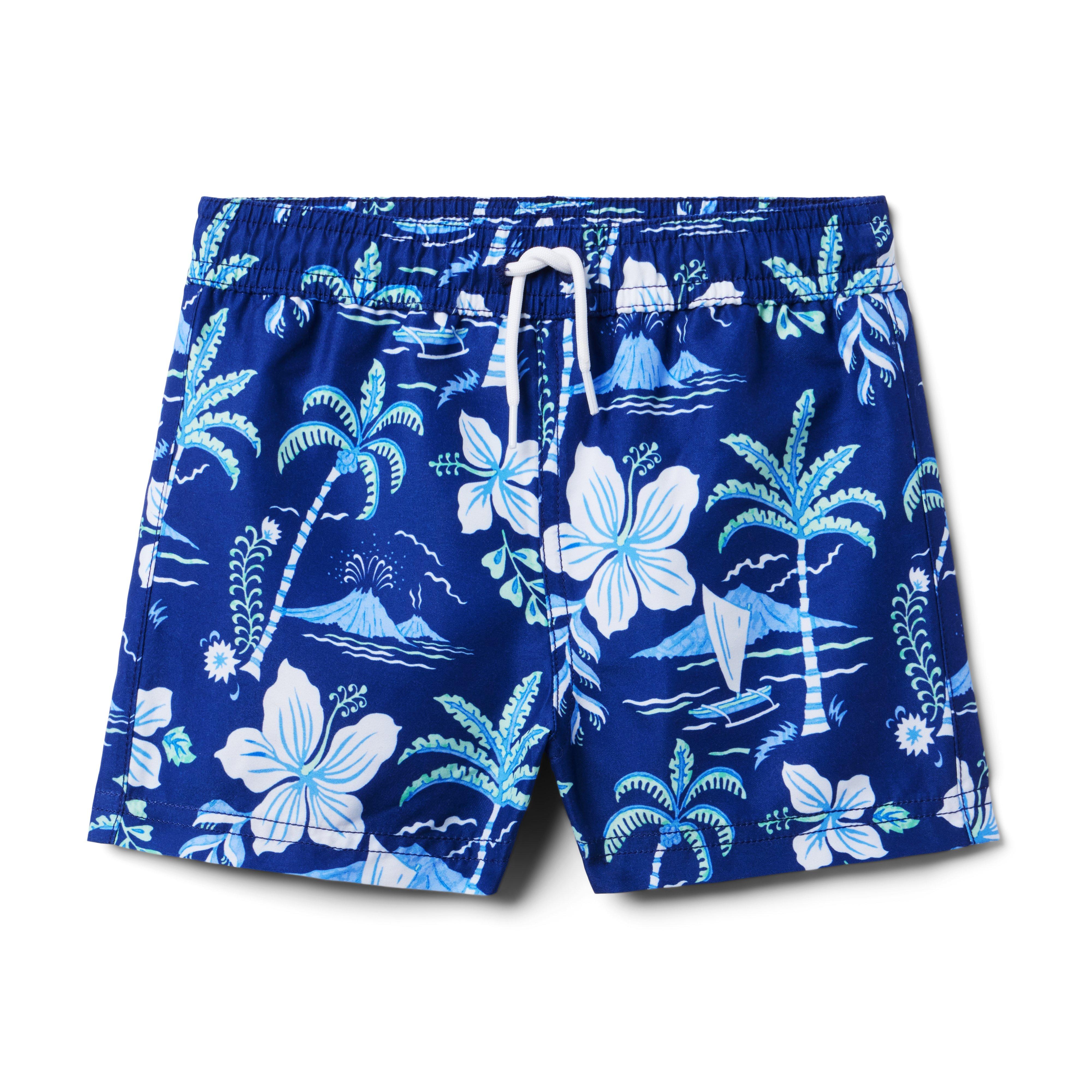 Recycled Island Hibiscus Swim Trunk image number 0