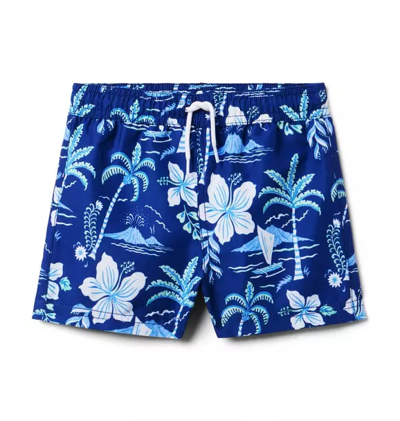 Recycled Island Hibiscus Swim Trunk image number 0