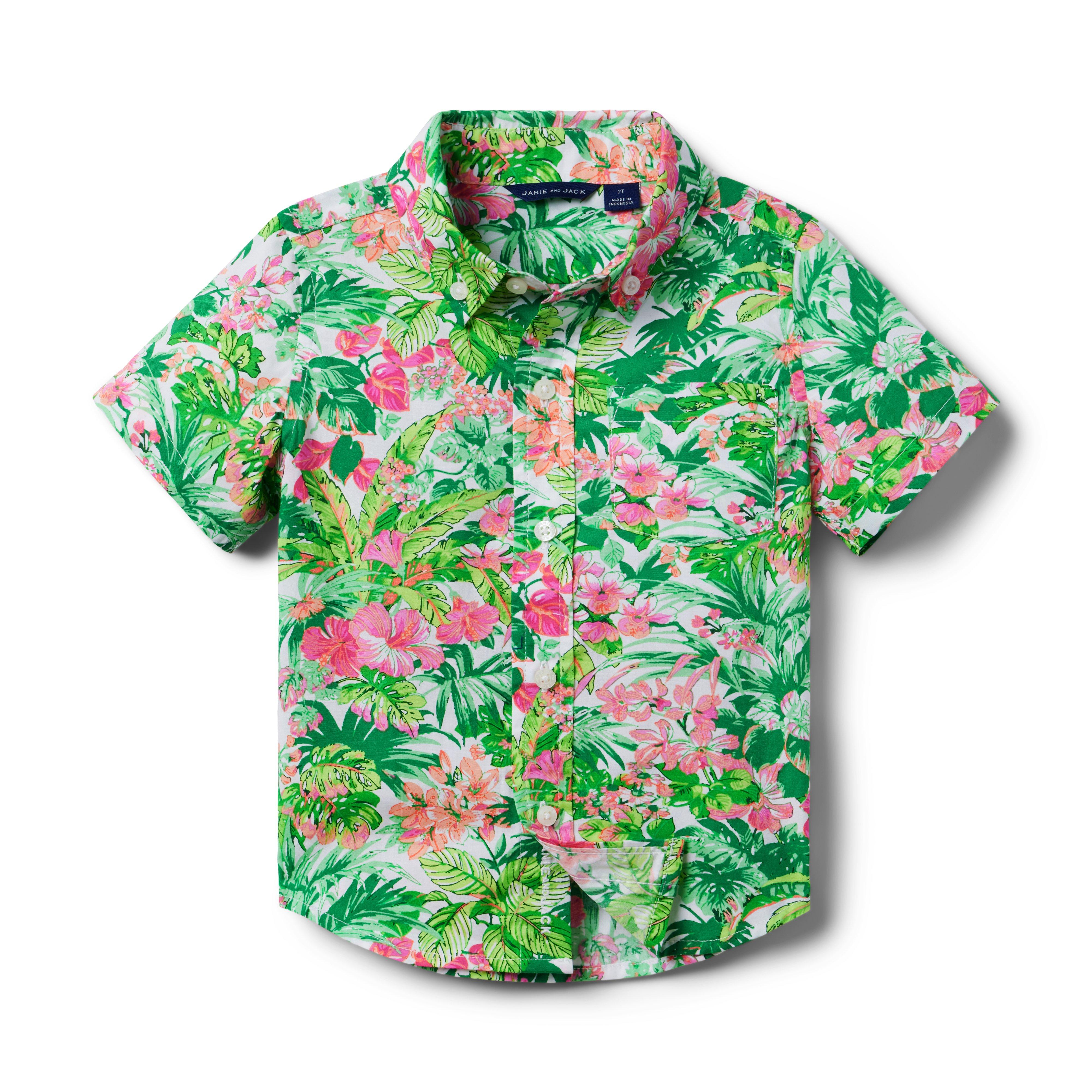 Tropical Floral Poplin Shirt