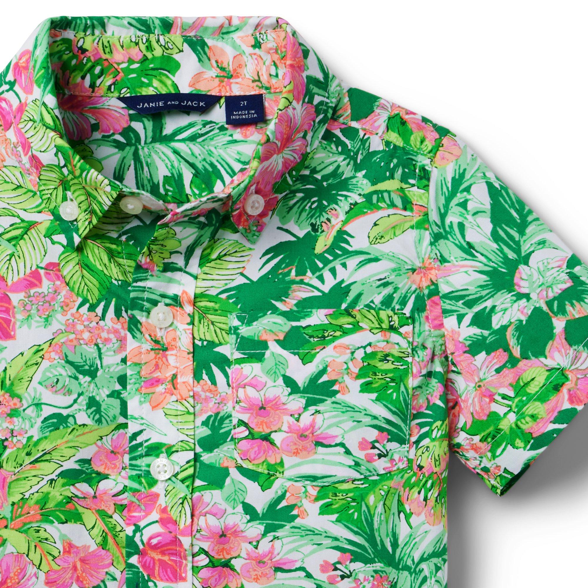 Tropical Floral Poplin Shirt image number 3