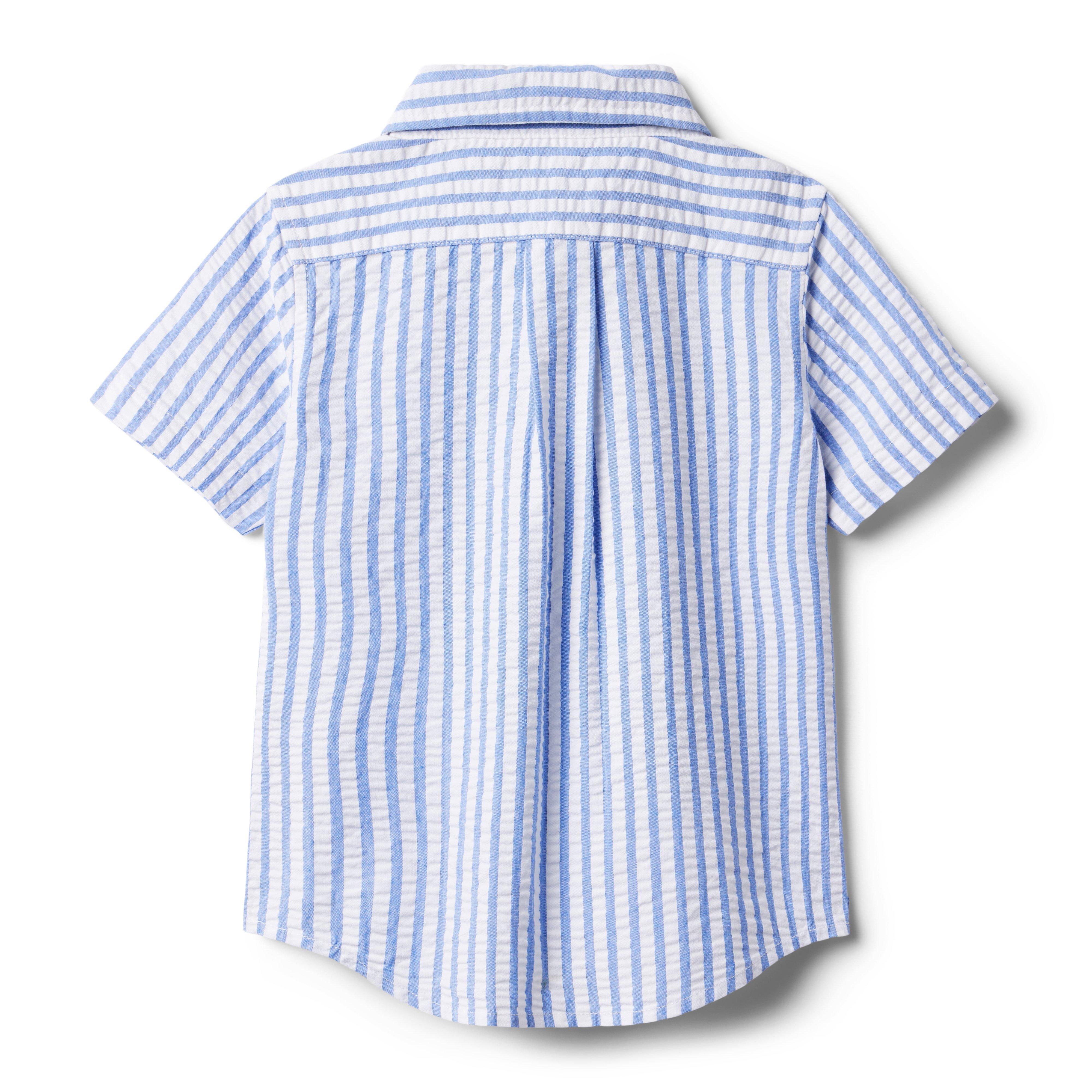 Boy Ocean Air Stripe Striped Seersucker Shirt by Janie and Jack