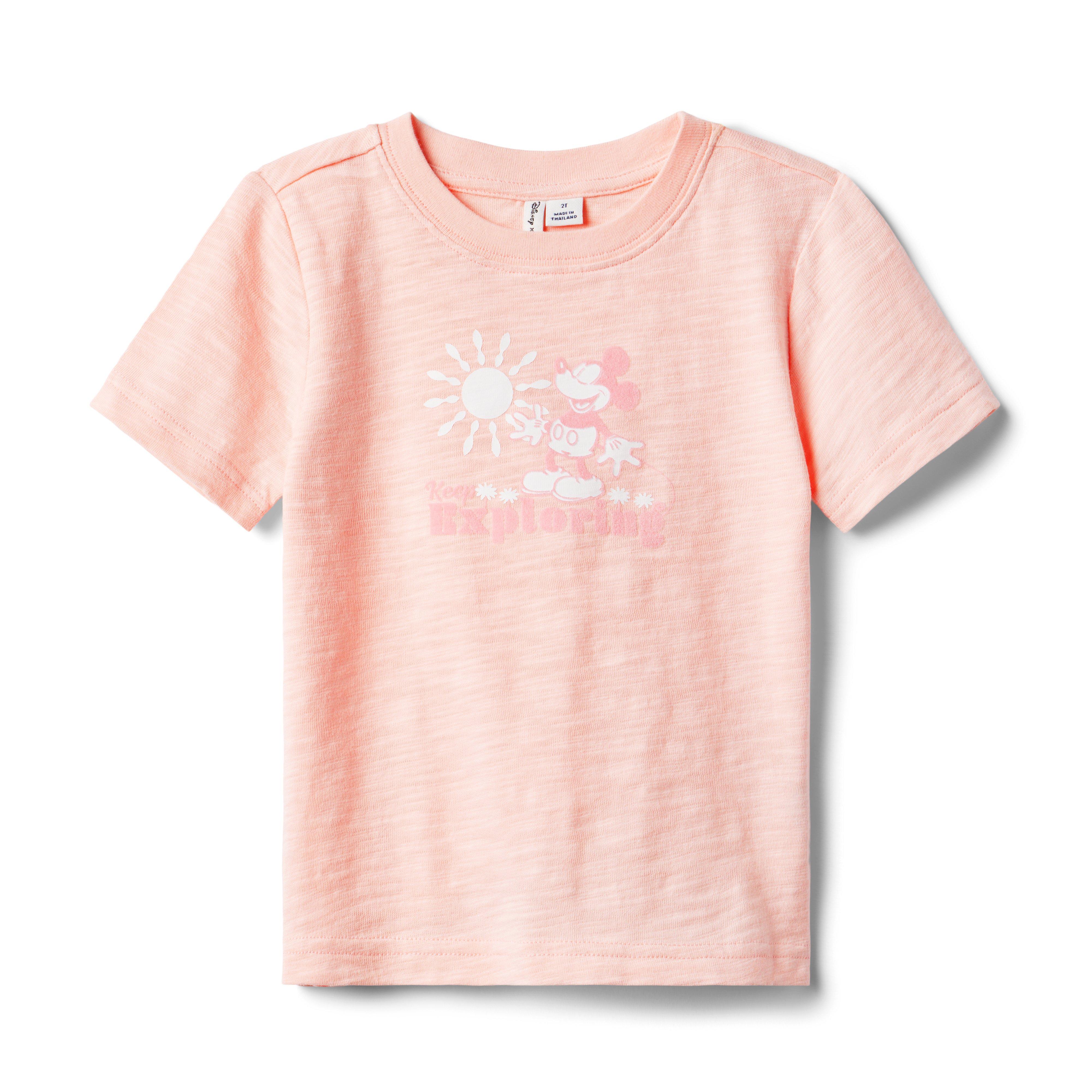 Boy Soft Peach Disney Mickey Mouse Explorer Tee by Janie and Jack