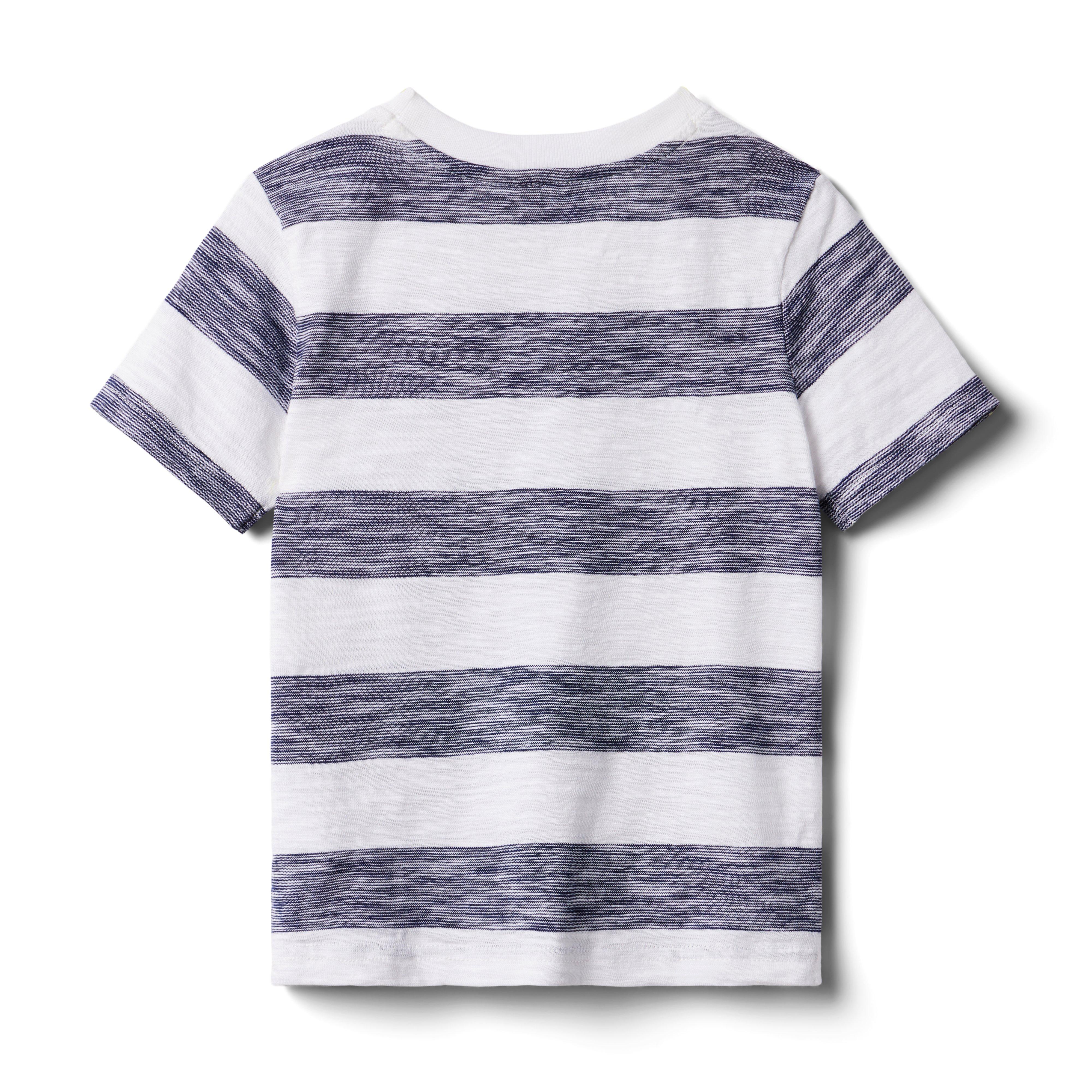 Boy Connor Navy Stripe The Striped Slub Tee by Janie and Jack