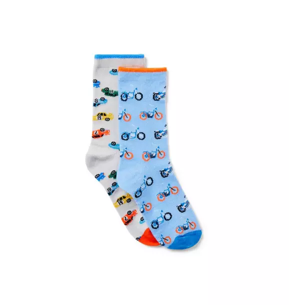 Car And Motorcycle Sock 2-Pack image number 0