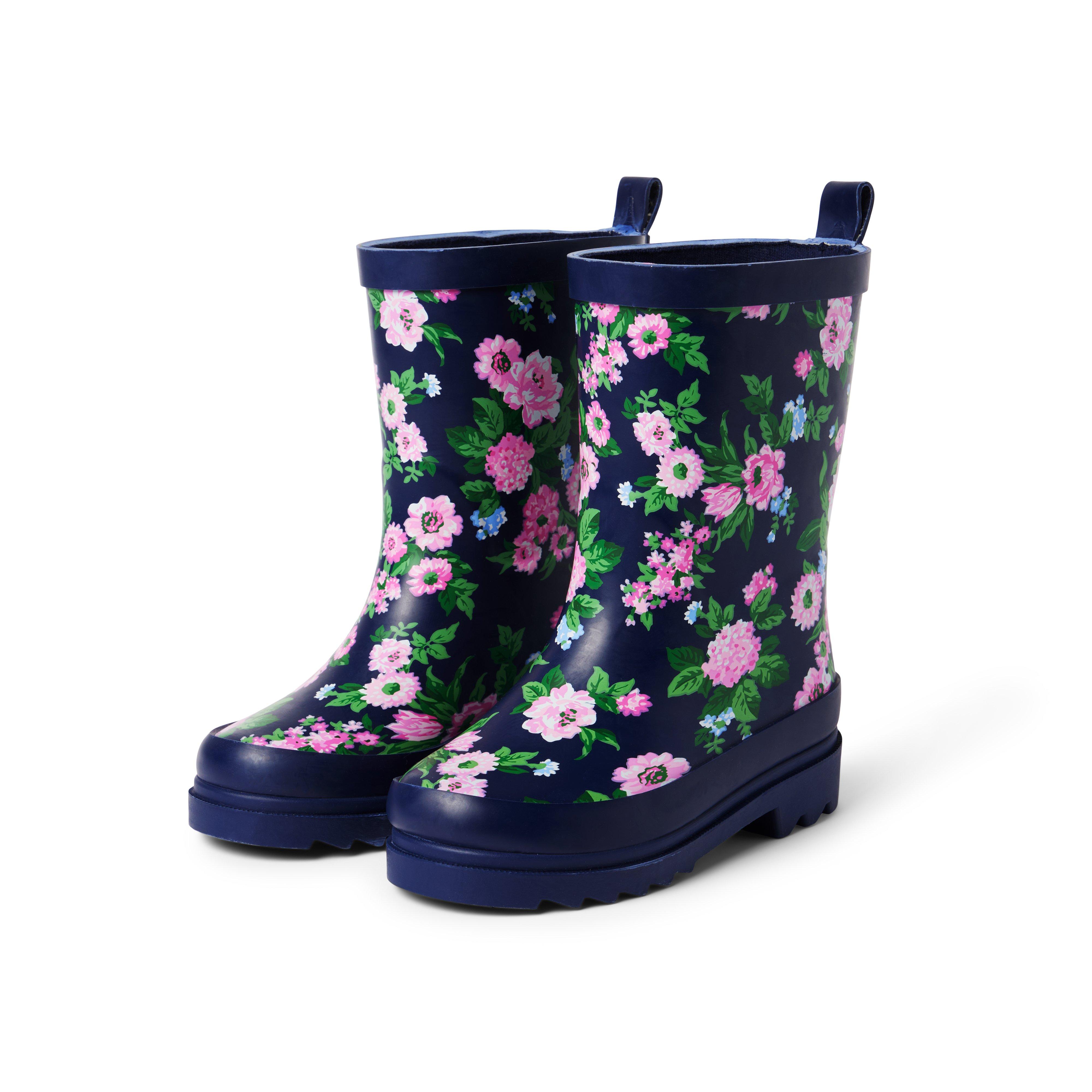 Floral rain boot hotsell