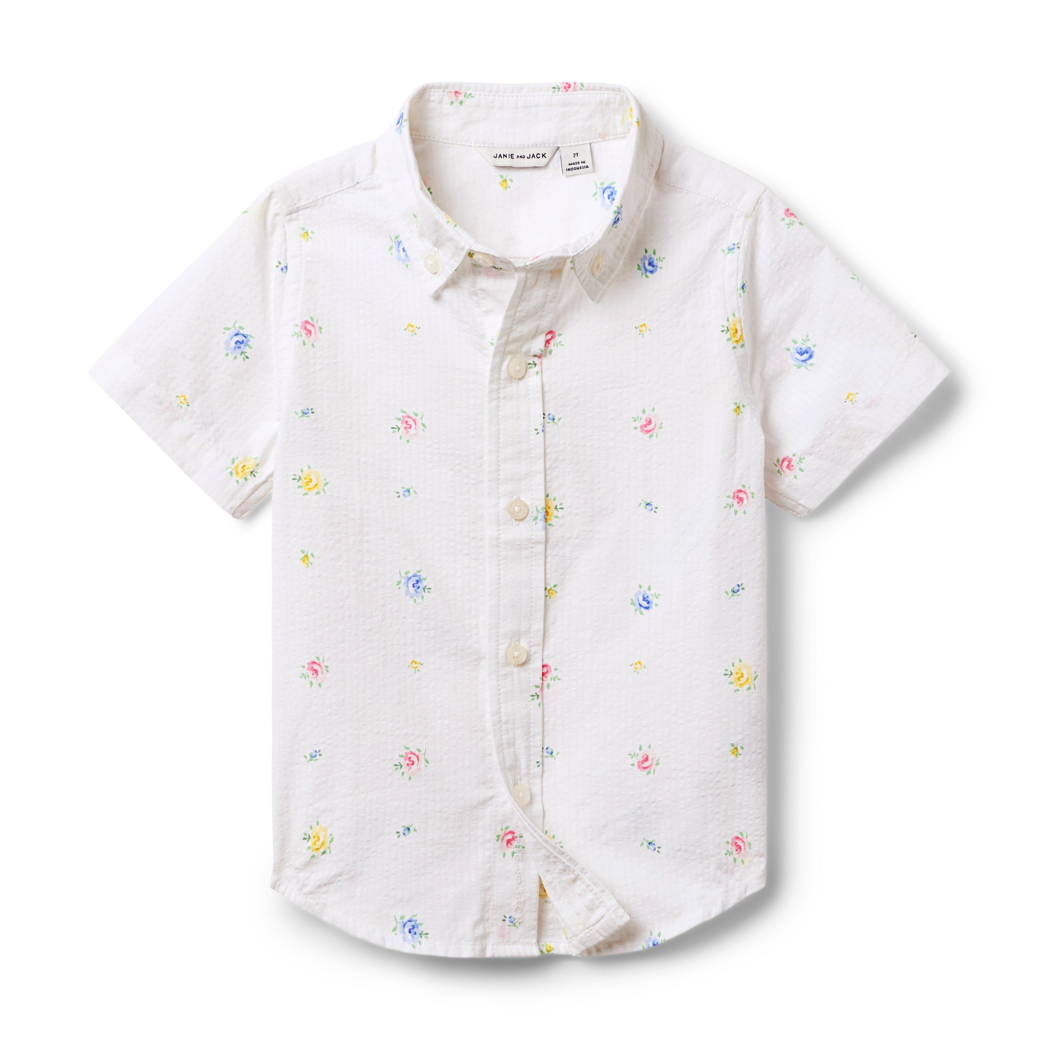 Floral Seersucker Shirt