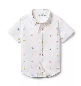 Floral Seersucker Shirt