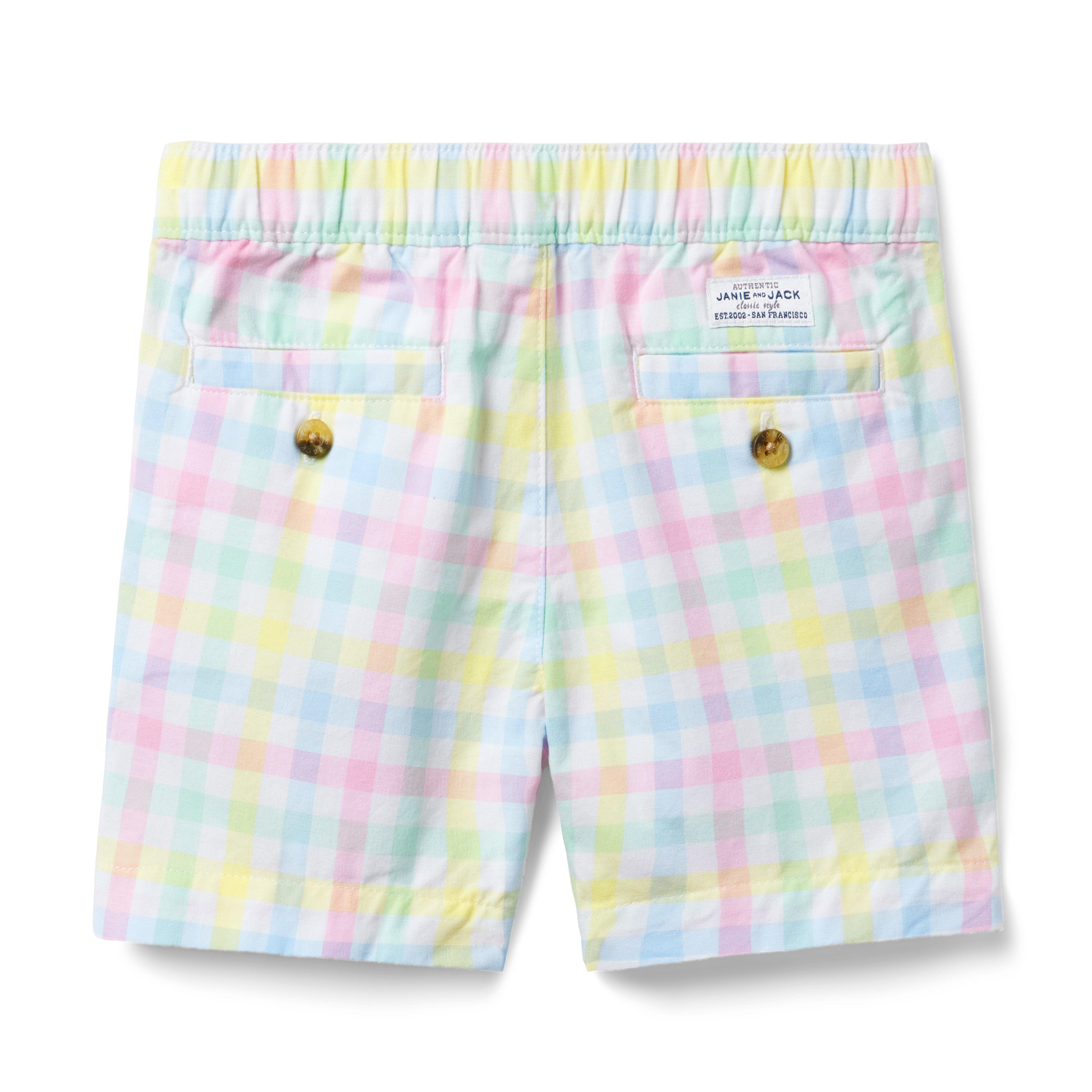 Gingham Poplin Pull-On Short image number 1