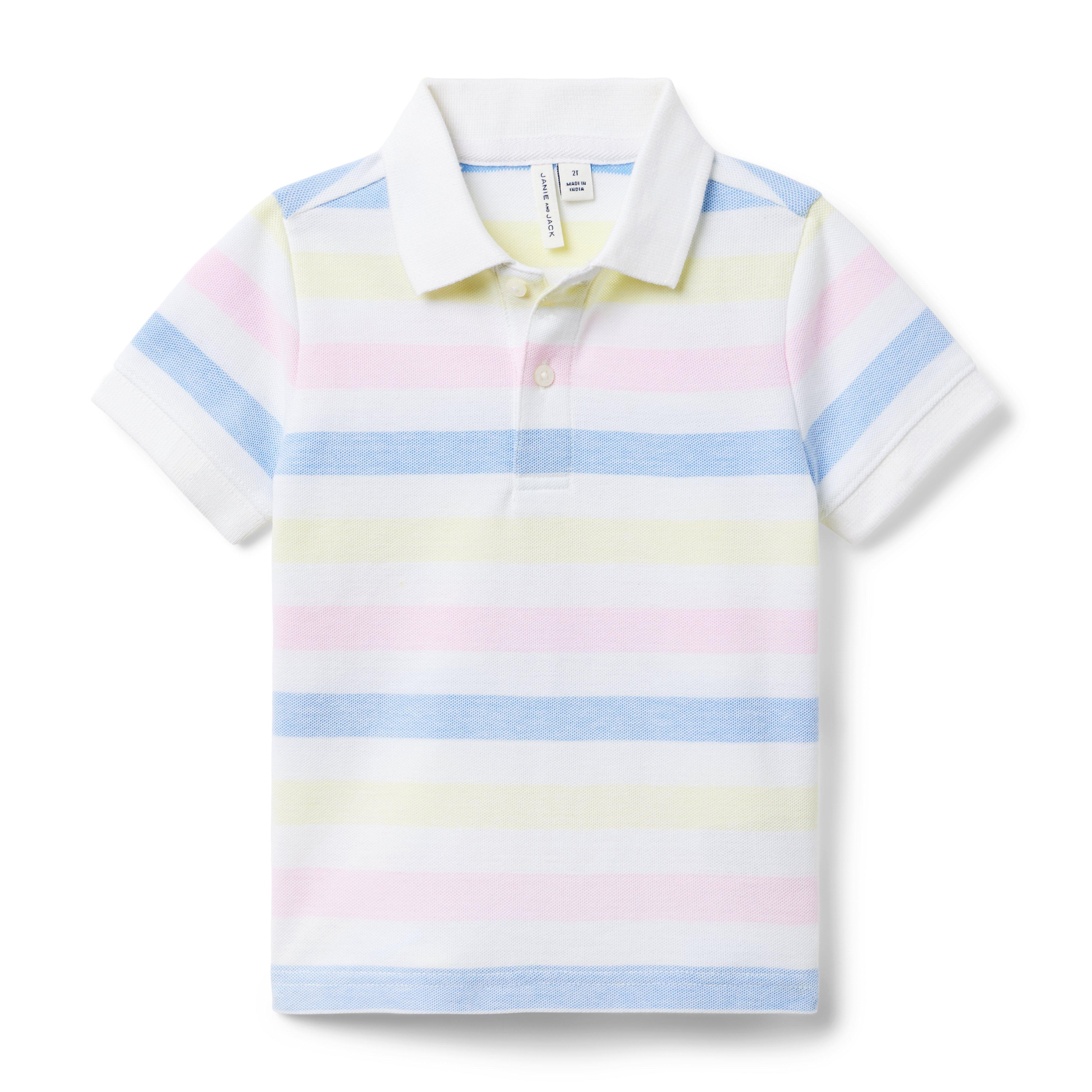 The Classic Striped Pique Polo image number 0