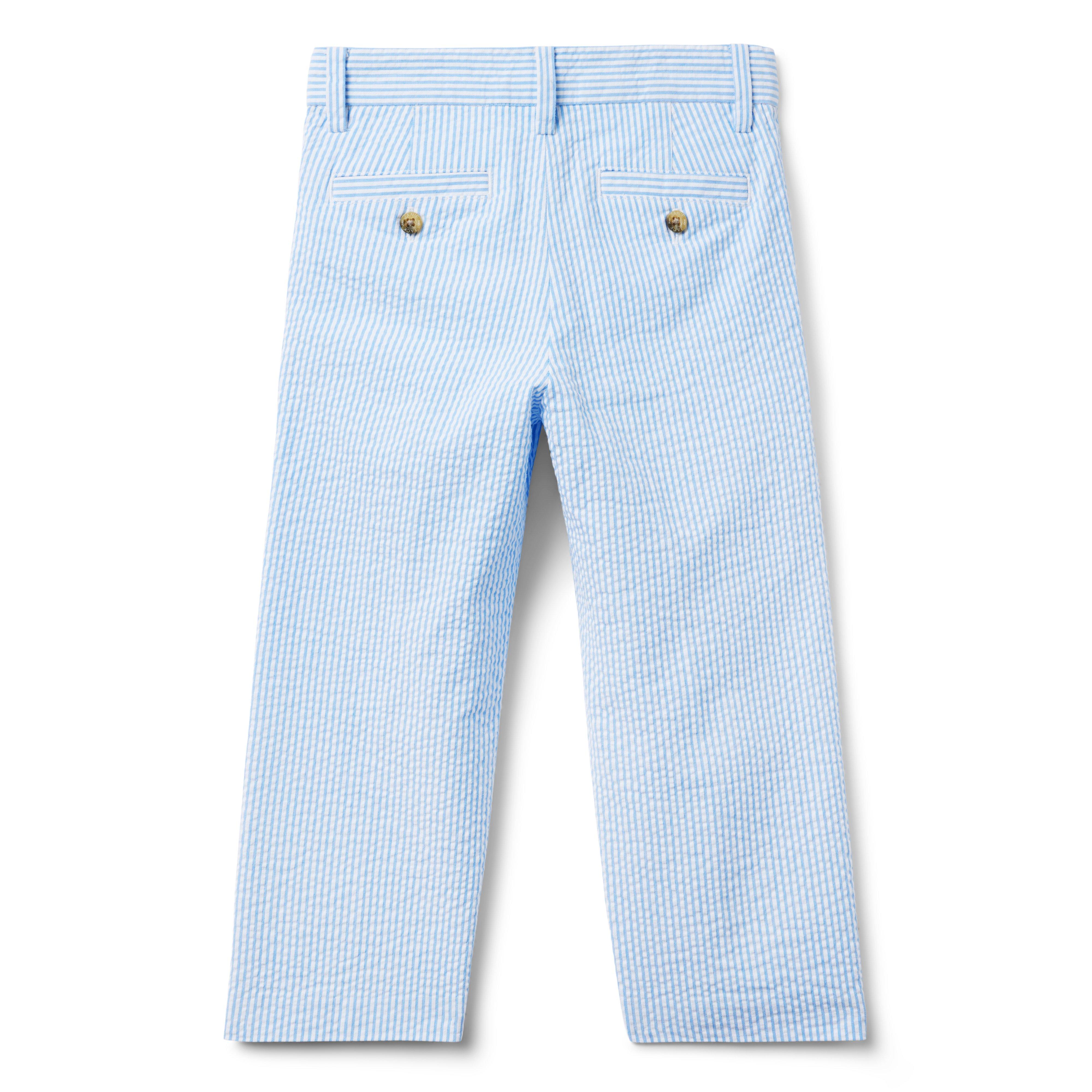 Blue Stripe Seersucker Pant