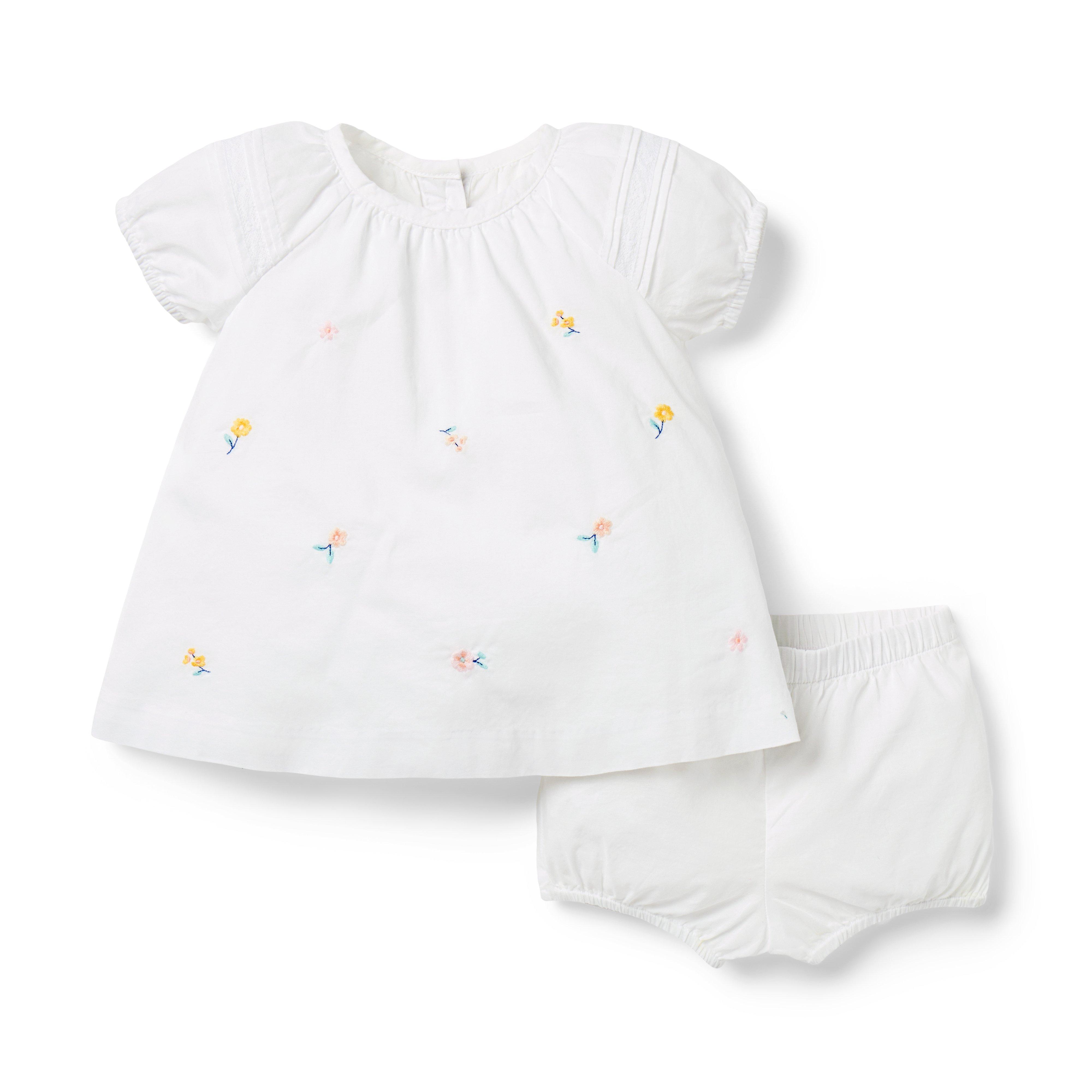 Baby Embroidered Floral Matching Set