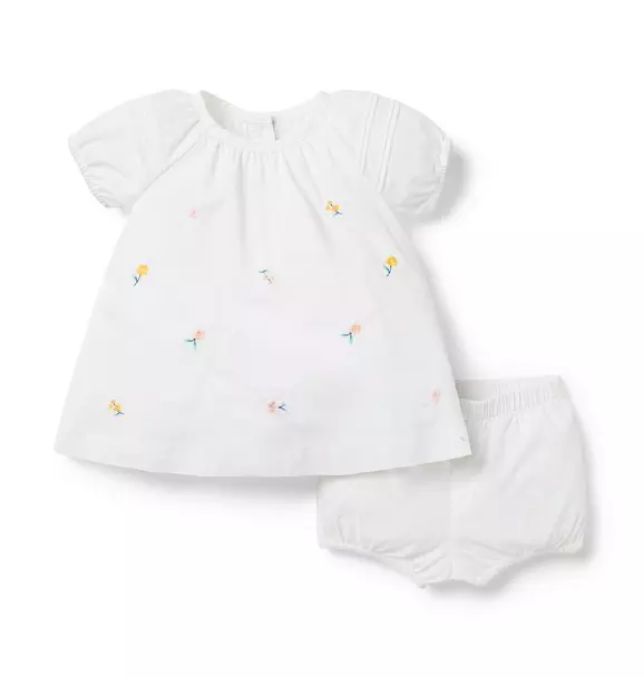 Baby Embroidered Floral Matching Set image number 0