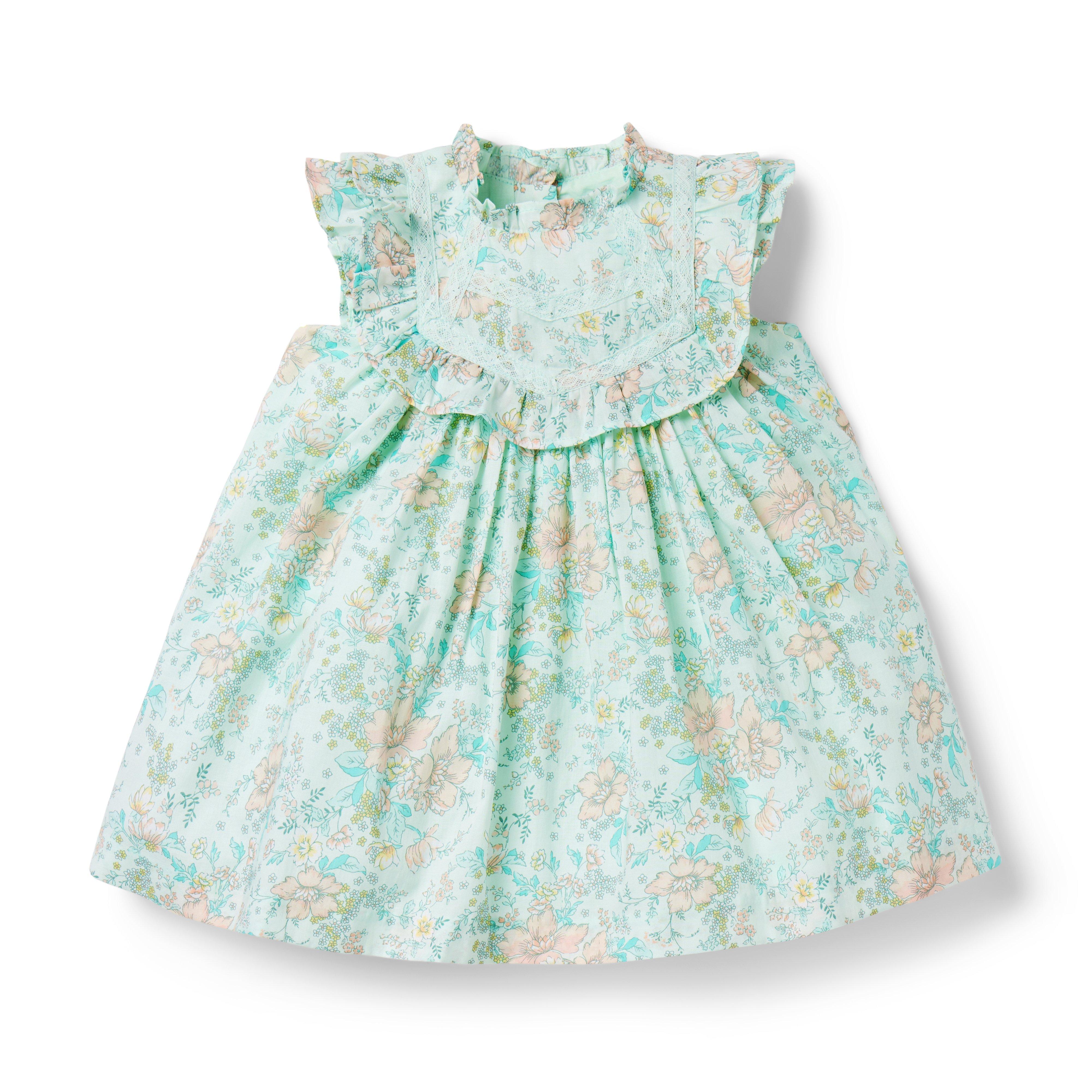 Baby Floral Crochet Trim Dress image number 0