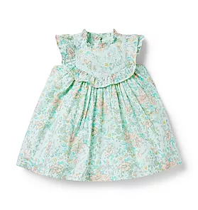 Baby Floral Crochet Trim Dress