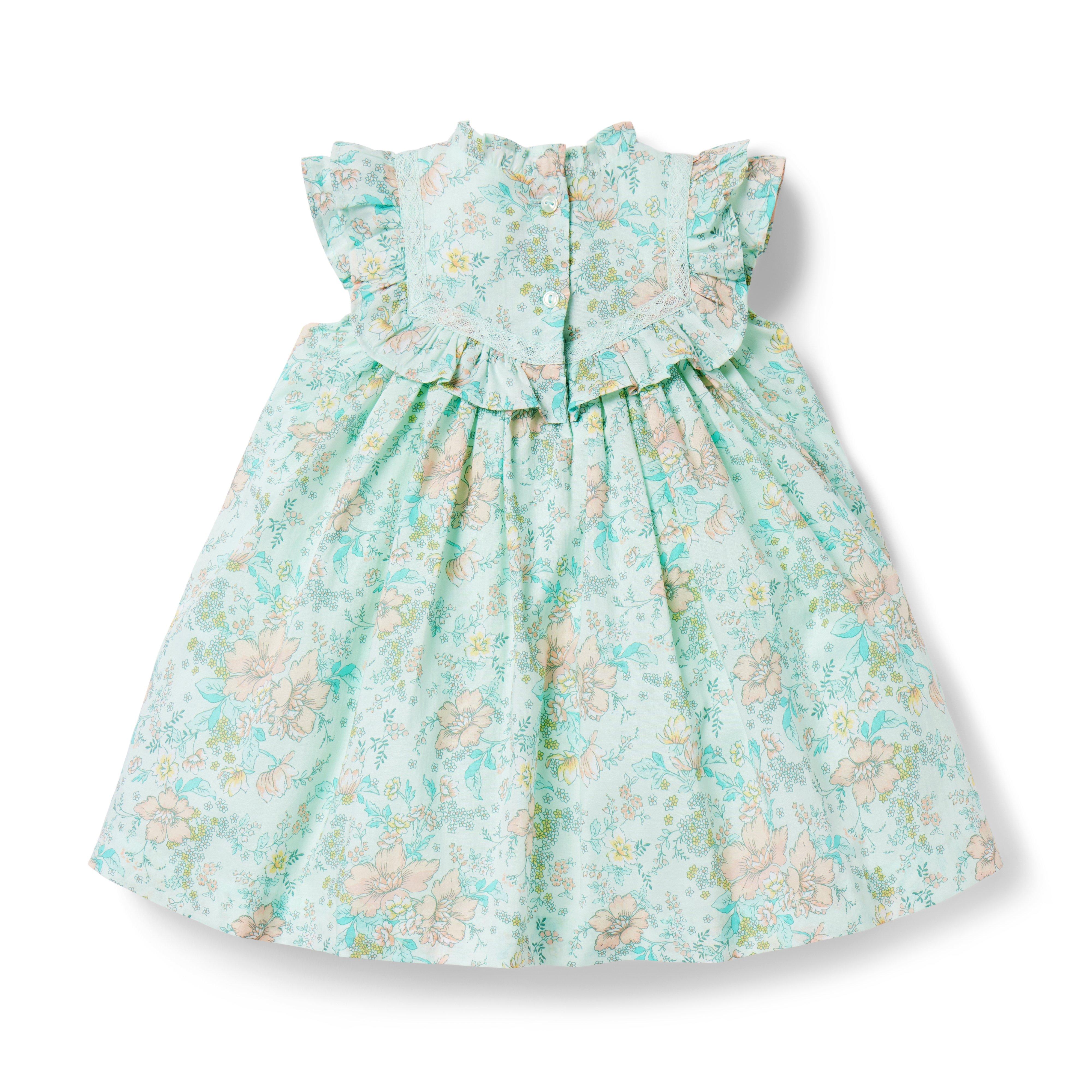 Baby Floral Crochet Trim Dress image number 1