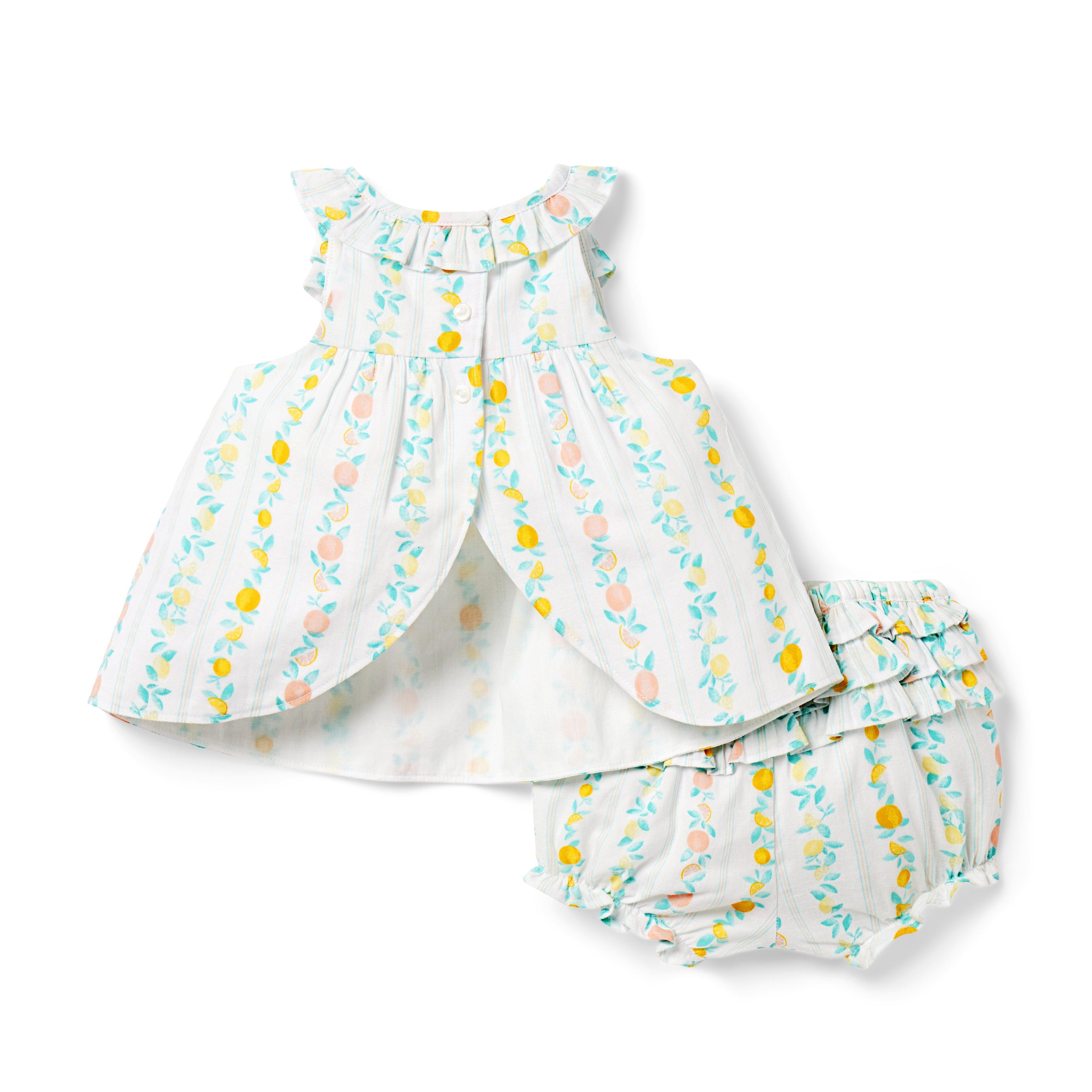 Baby Citrus Stripe Linen-Cotton Matching Set image number 1