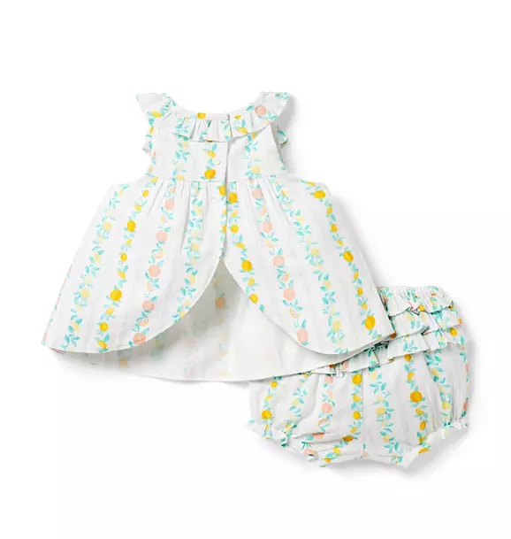 Baby Citrus Stripe Linen-Cotton Matching Set image number 1