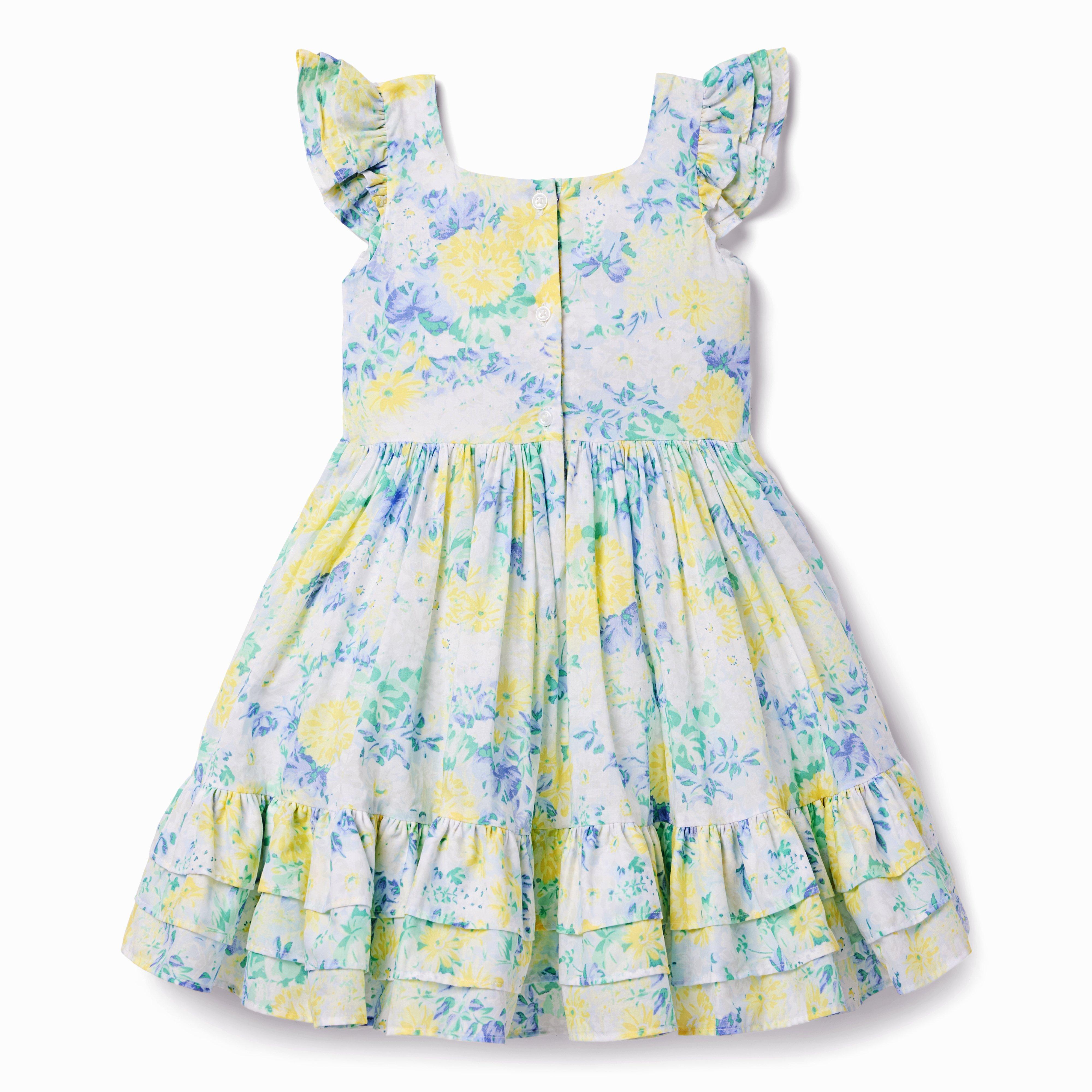 Girl White Floral The Bouquet Away Dress by Janie and Jack