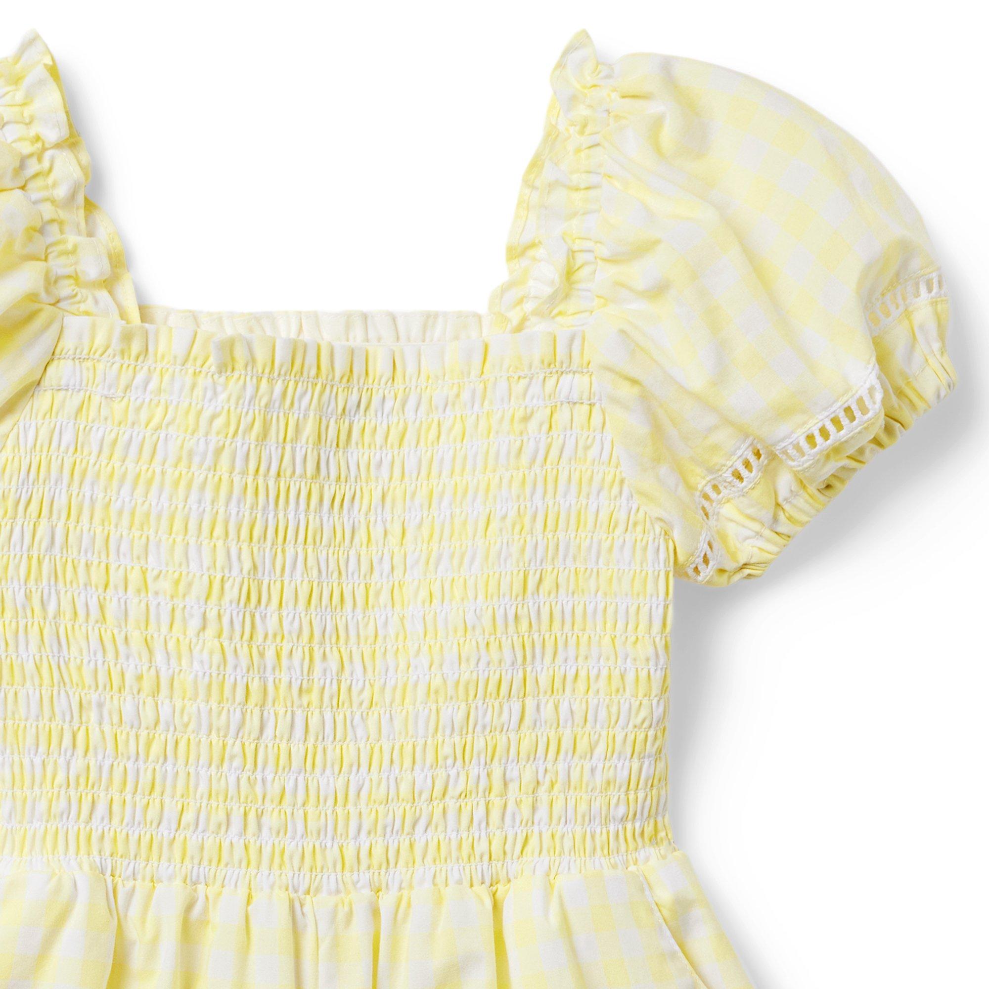 Gingham Smocked Romper image number 2