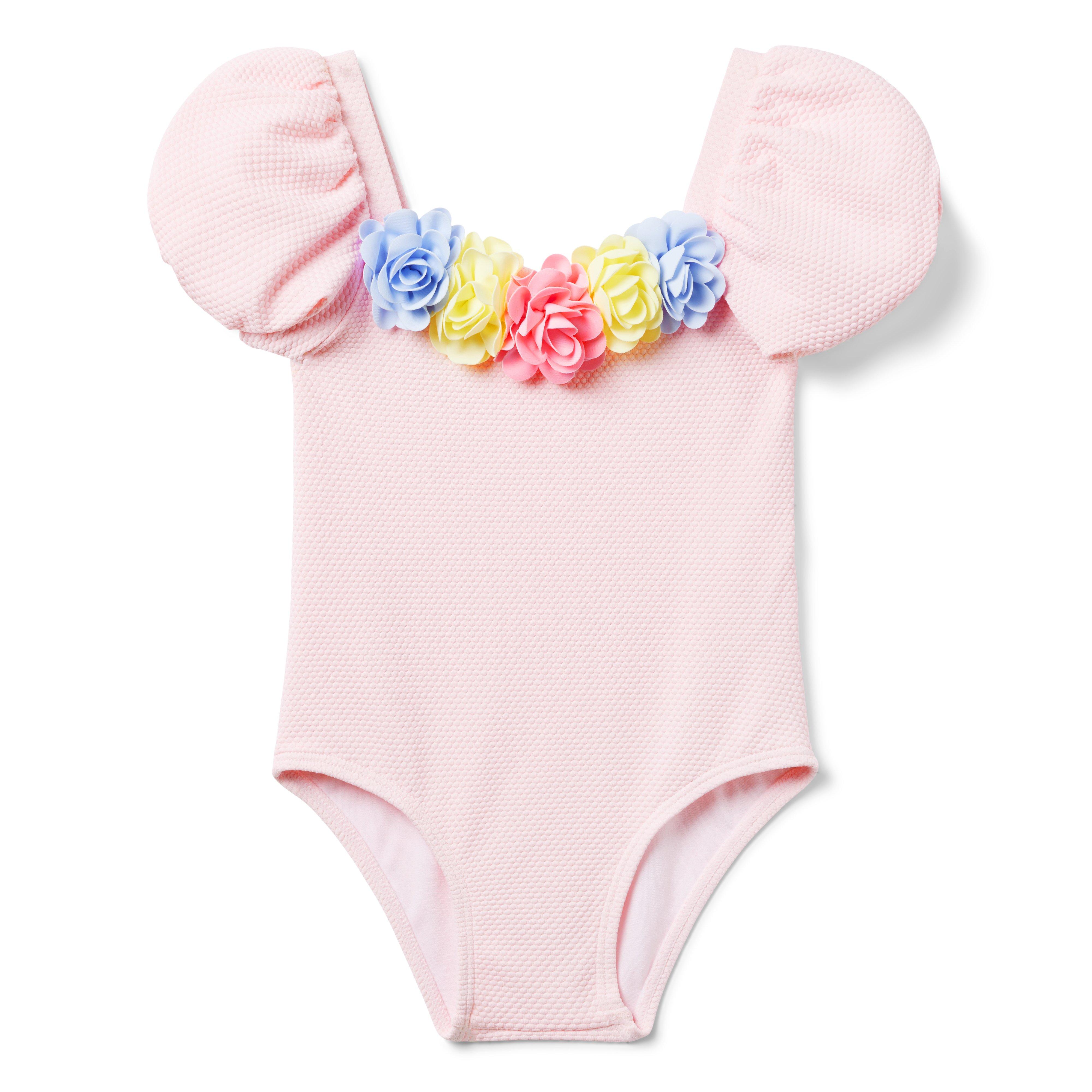Recycled Rosette Puff Sleeve Swimsuit