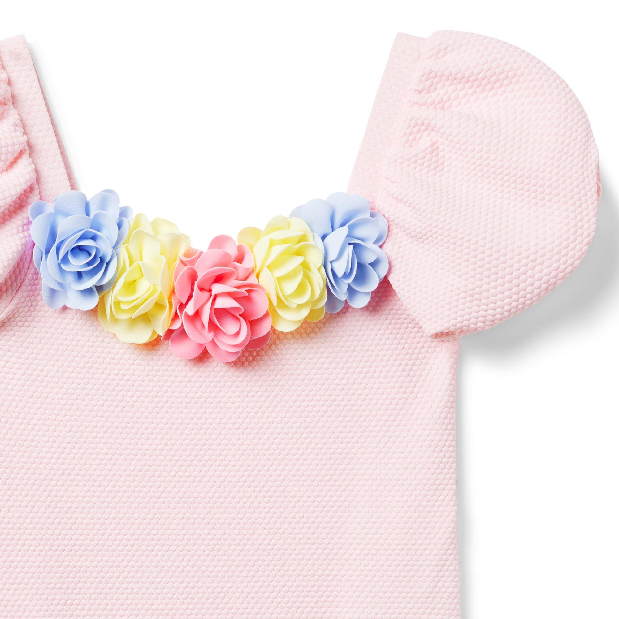 Recycled Rosette Puff Sleeve Swimsuit