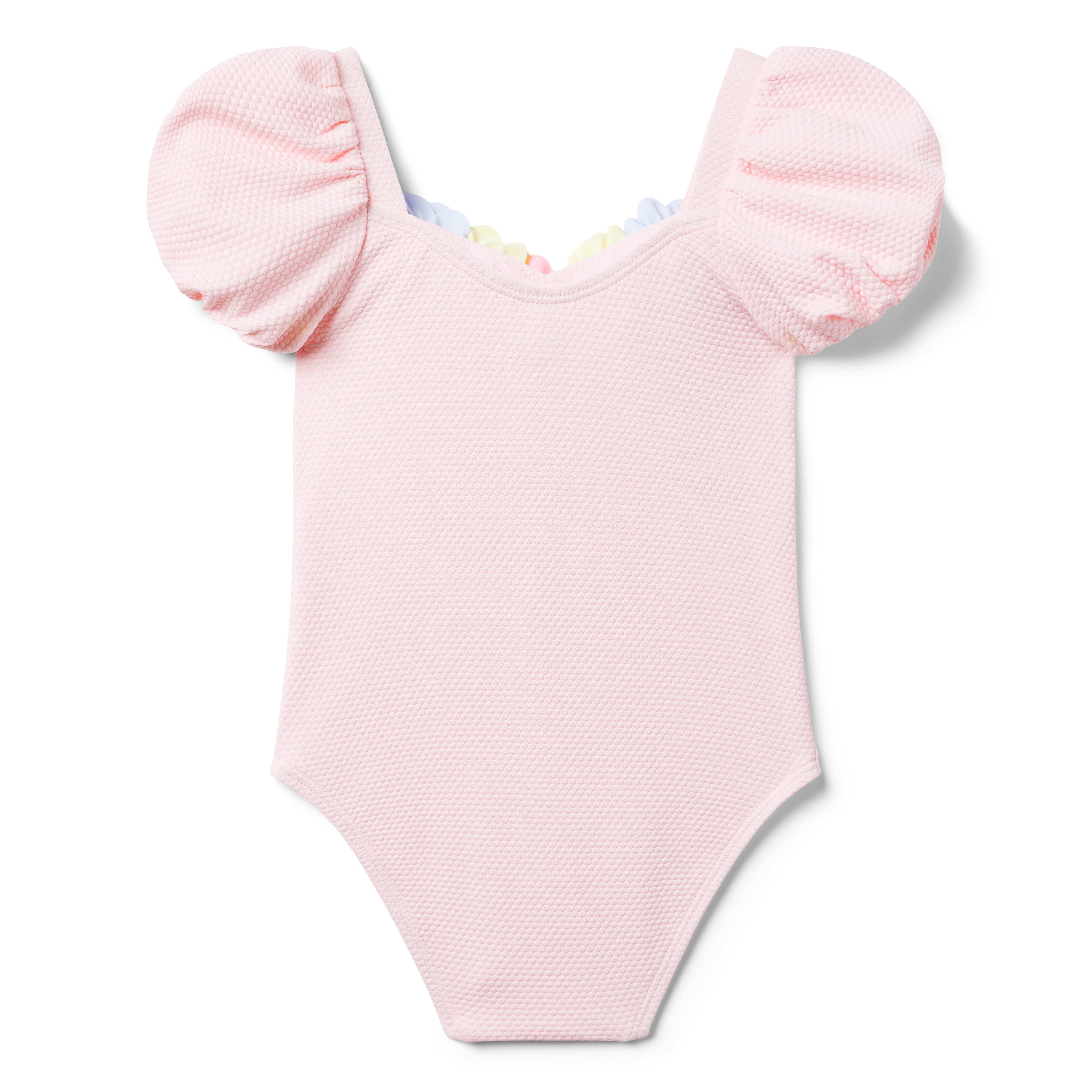 Recycled Rosette Puff Sleeve Swimsuit