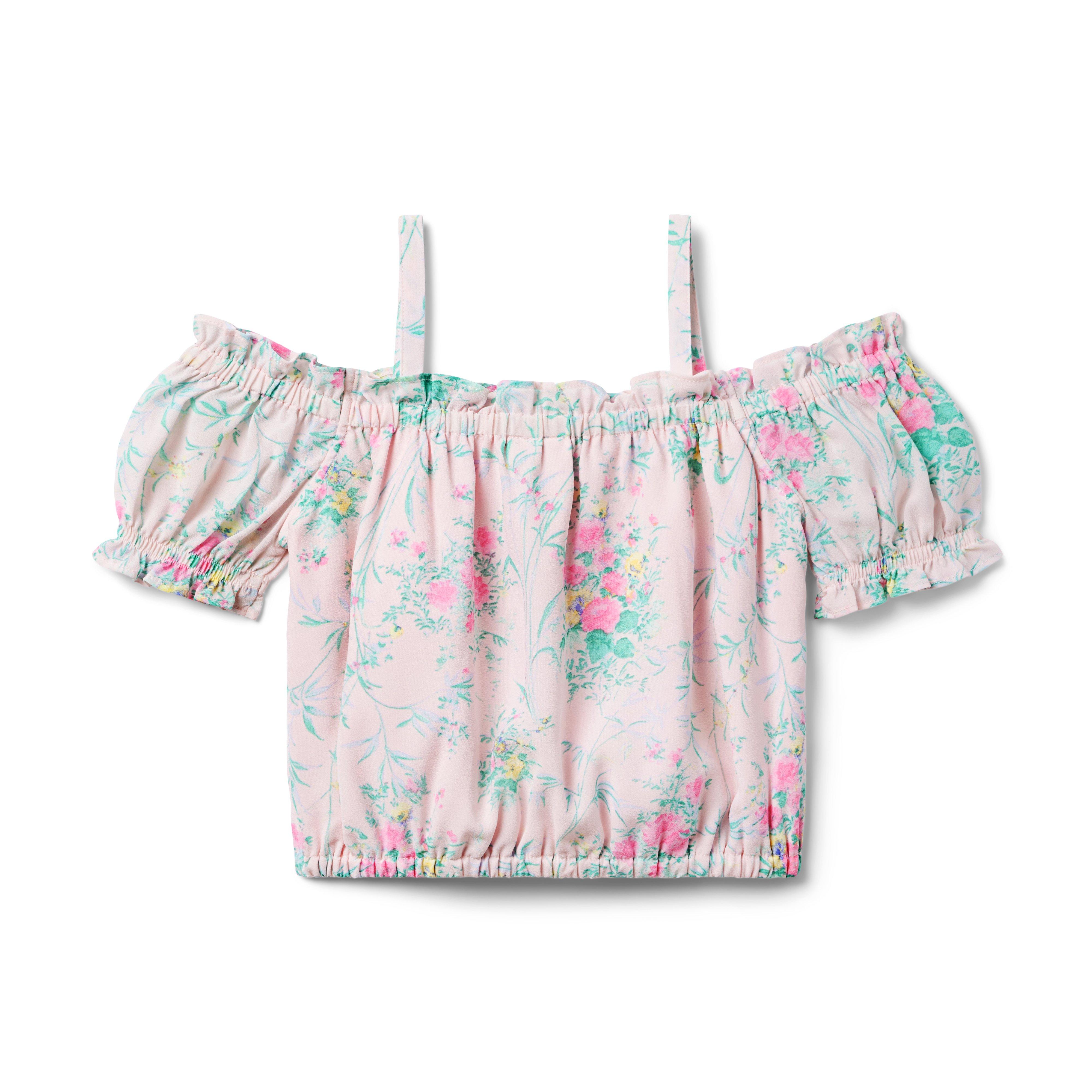 Floral Chiffon Cropped Top image number 1