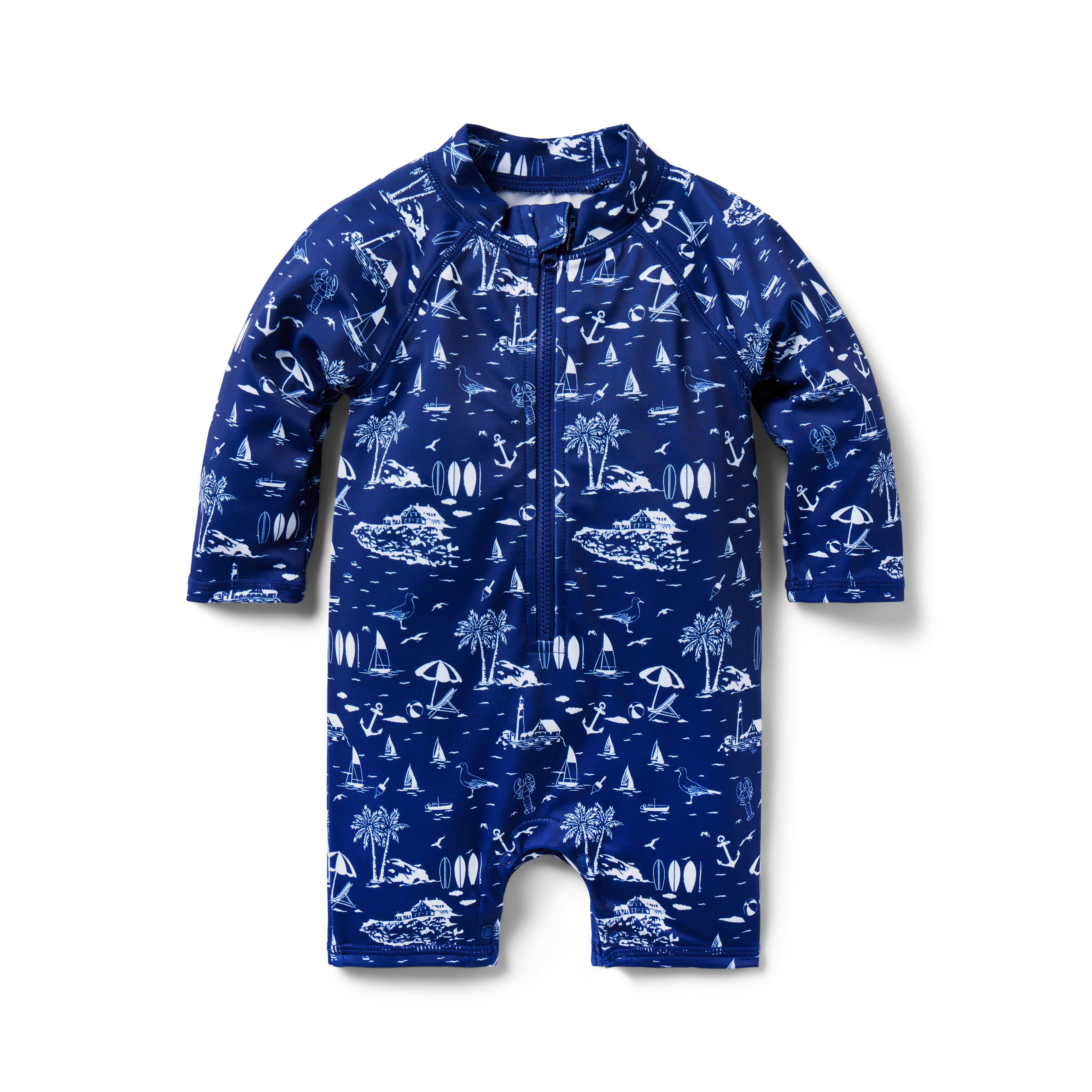 Baby Recycled Beach Toile Rash Guard Swimsuit