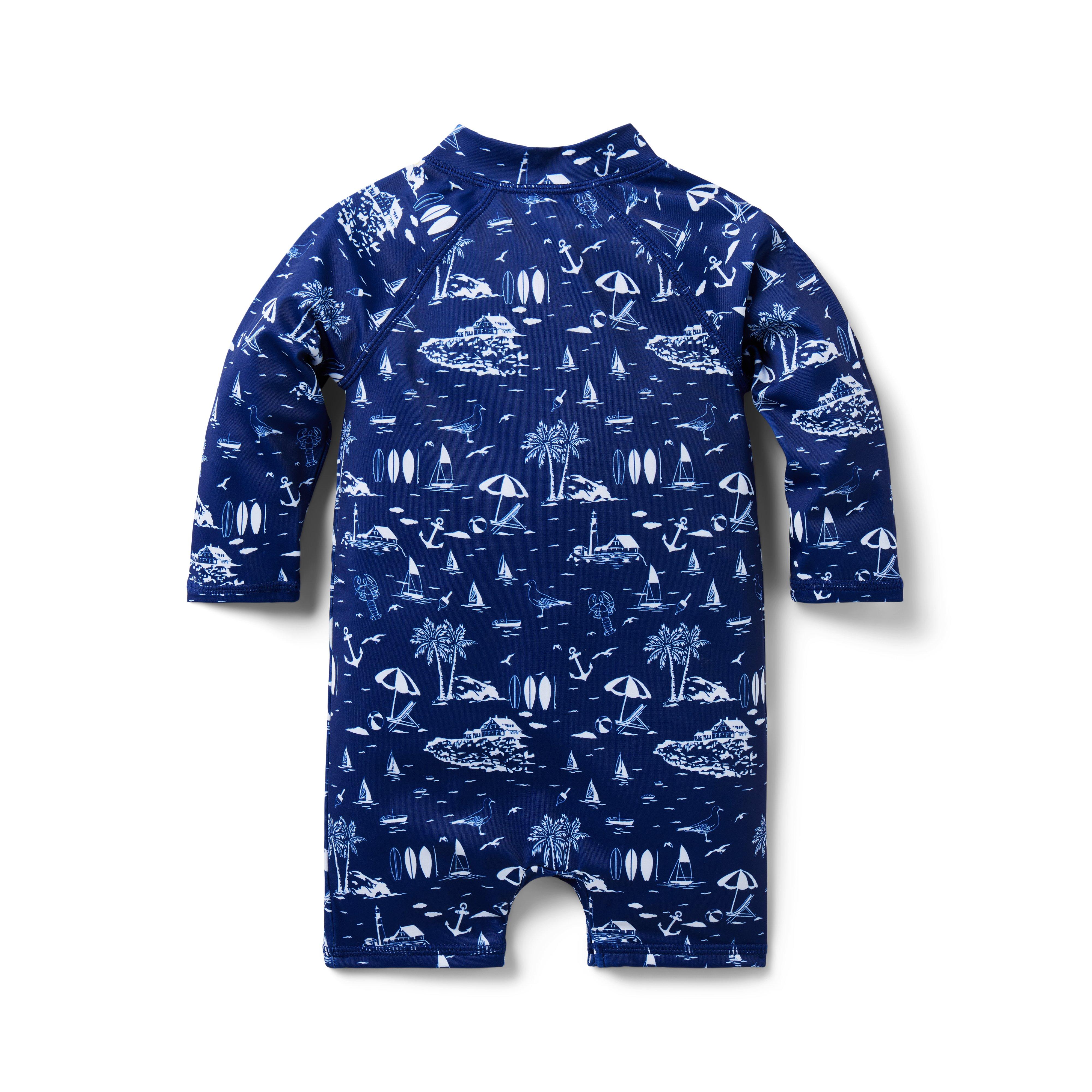 Baby Recycled Beach Toile Rash Guard Swimsuit image number 1